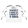 Sweet Land of Liberty BBQ Apron | Navy Patriotic Grilling Apron | Fourth of July Kitchen Apron | USA Cooking Gift