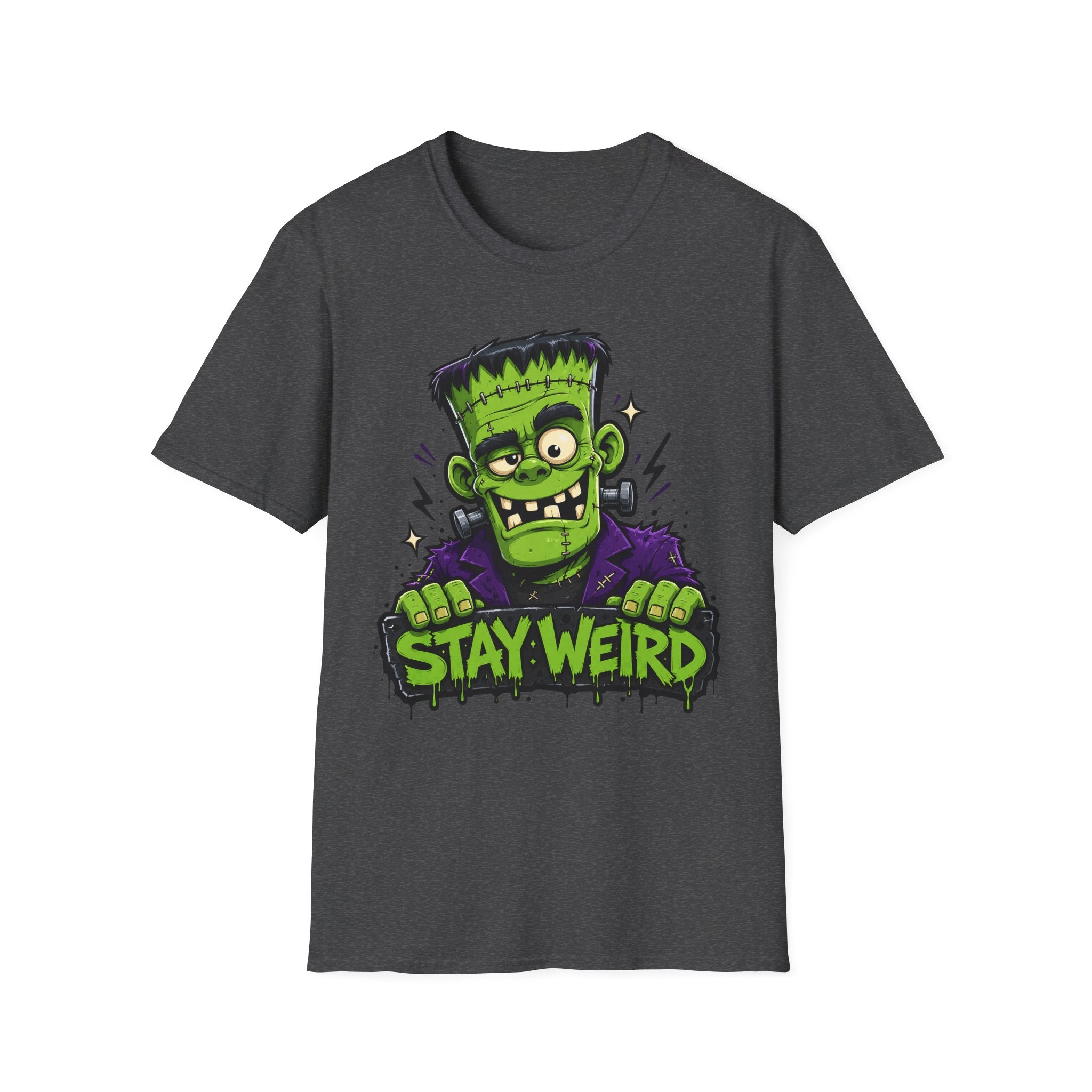 Stay Weird Frankenstein T-Shirt | Halloween Monster Graphic Tee | Spooky Cartoon Tee | Funny Monster Shirt | Halloween Gift