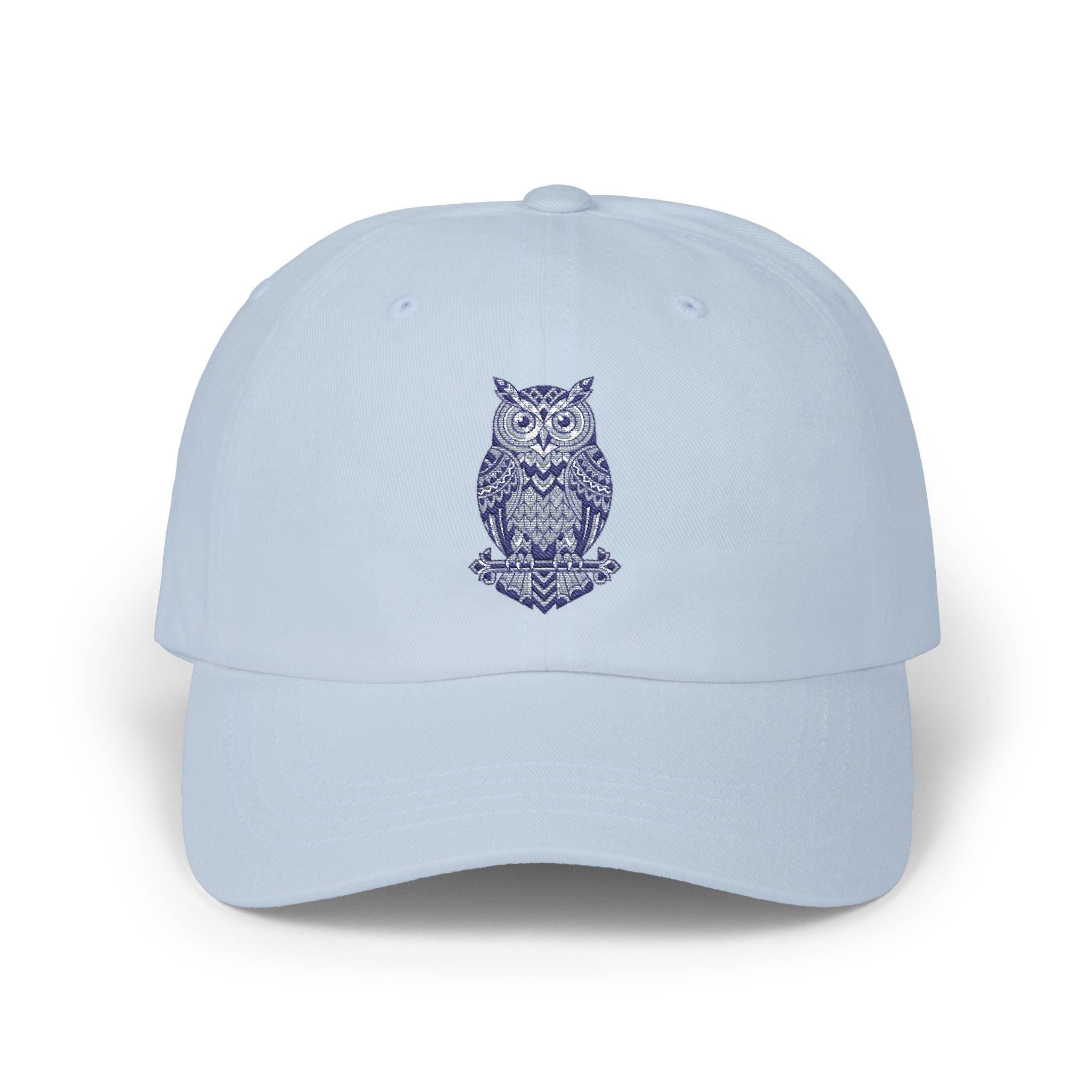 Embroidered Blue Owl Dad Cap – Classic Casual Baseball Hat