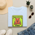 Funny Bear T-Shirt | Aggressively Smiling Fine Retro Neon Graphic Tee | Bear Lover Sarcastic Gift