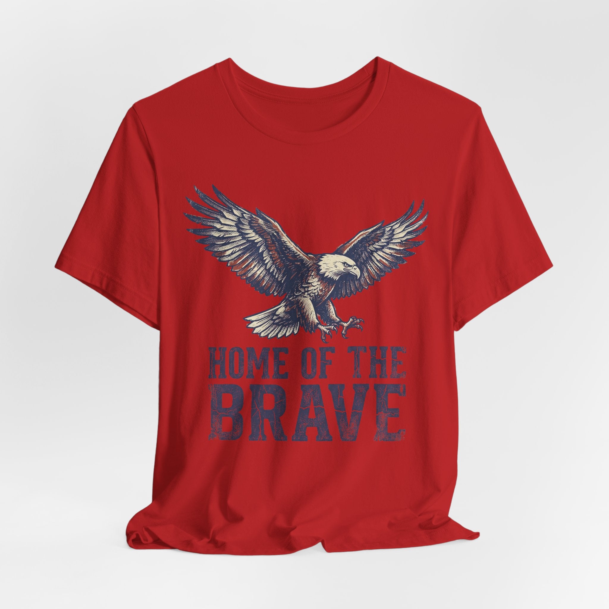 Home of the Brave Bald Eagle T-Shirt — Patriotic Americana Graphic Tee