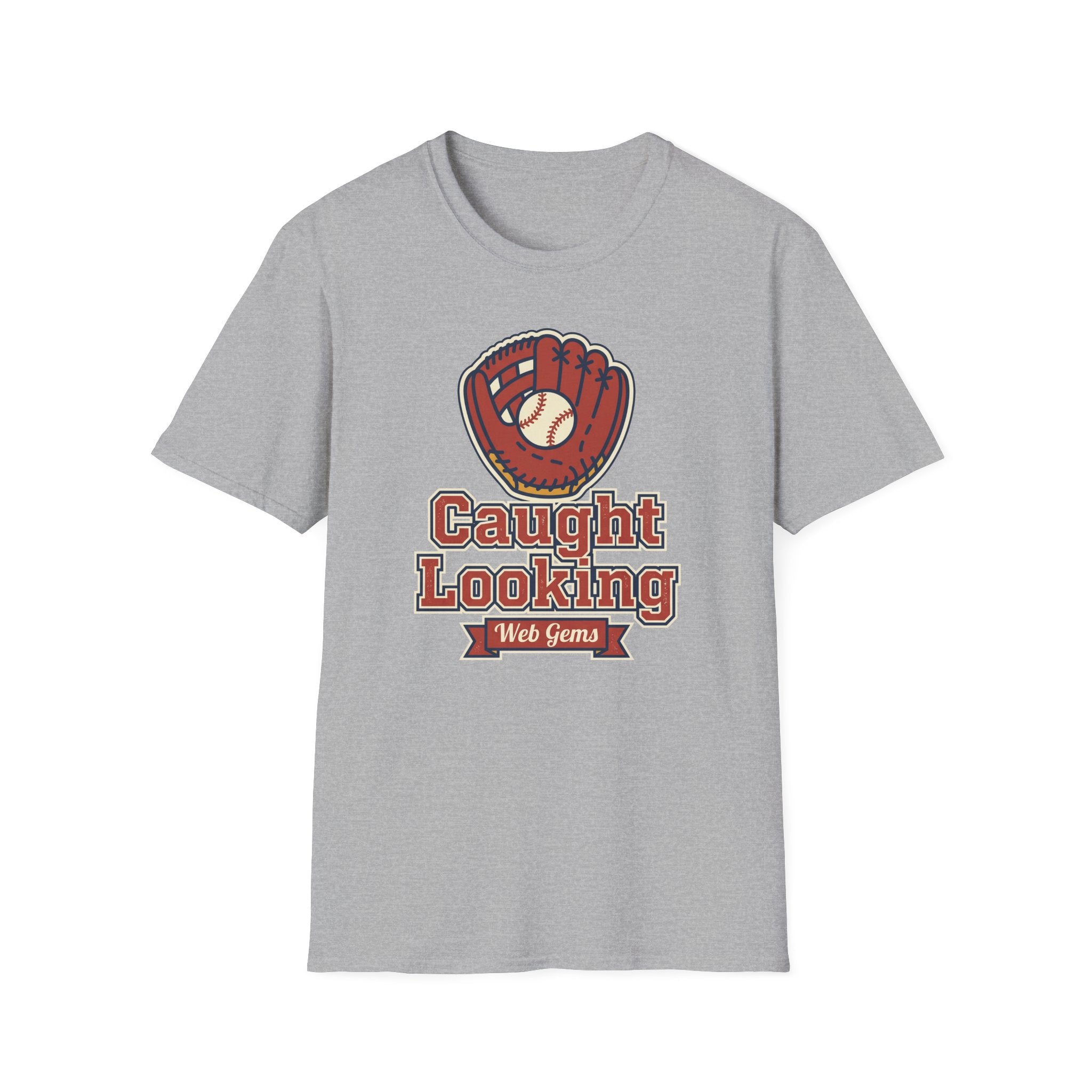 Baseball T-Shirt | Vintage Caught Looking Glove Graphic Tee