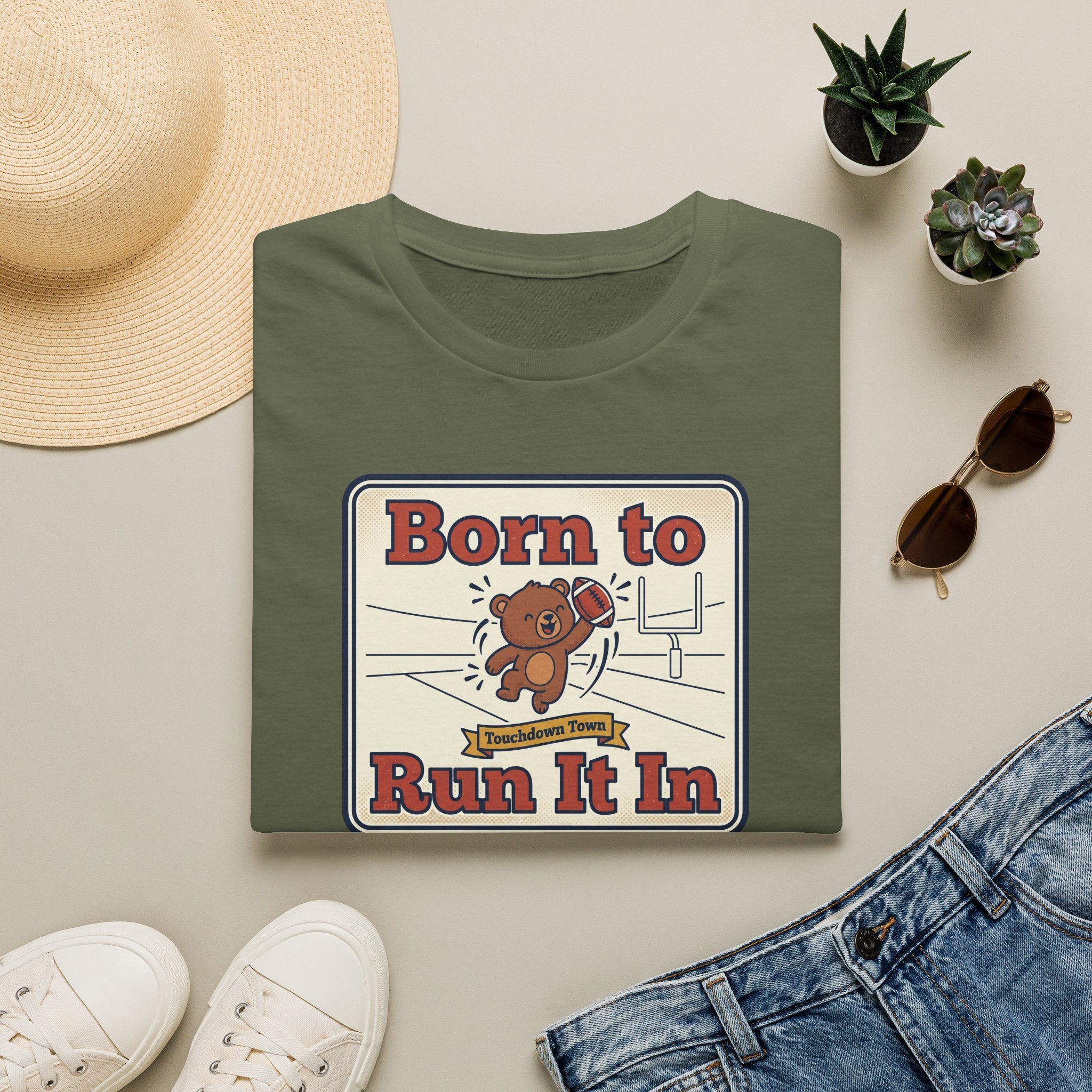 Funny Sports Bear T-Shirt | Cute Game Day Humor Graphic Tee