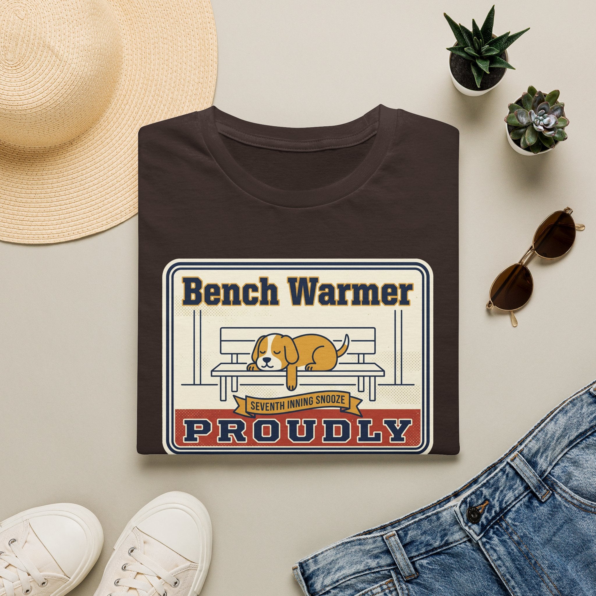 Funny Lazy Dog T-Shirt | Bench Warmer Sarcastic Humor Tee