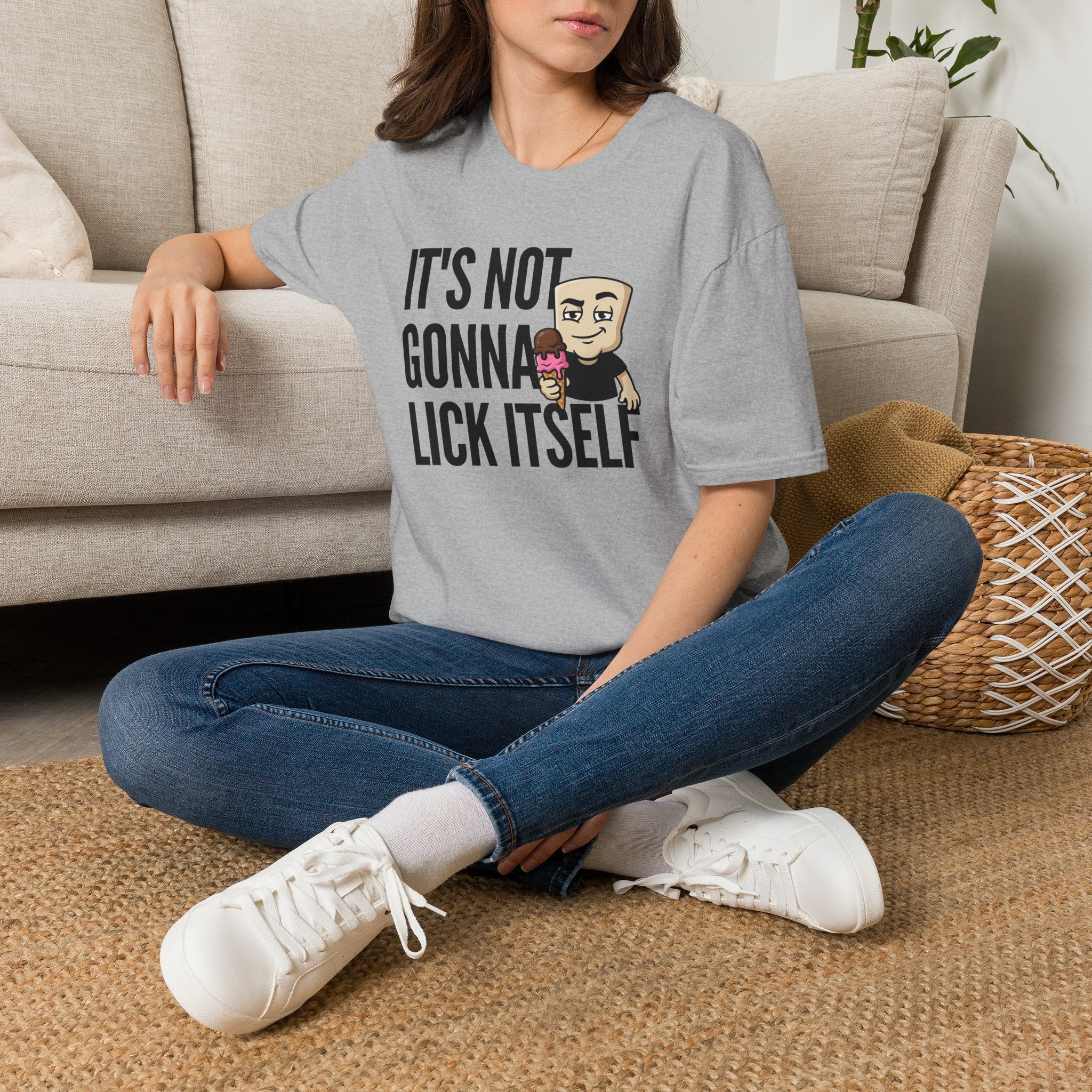 It's Not Gonna Lick Itself T-Shirt | Funny Ice Cream Cone Tee | Adult Humor Innuendo Gift