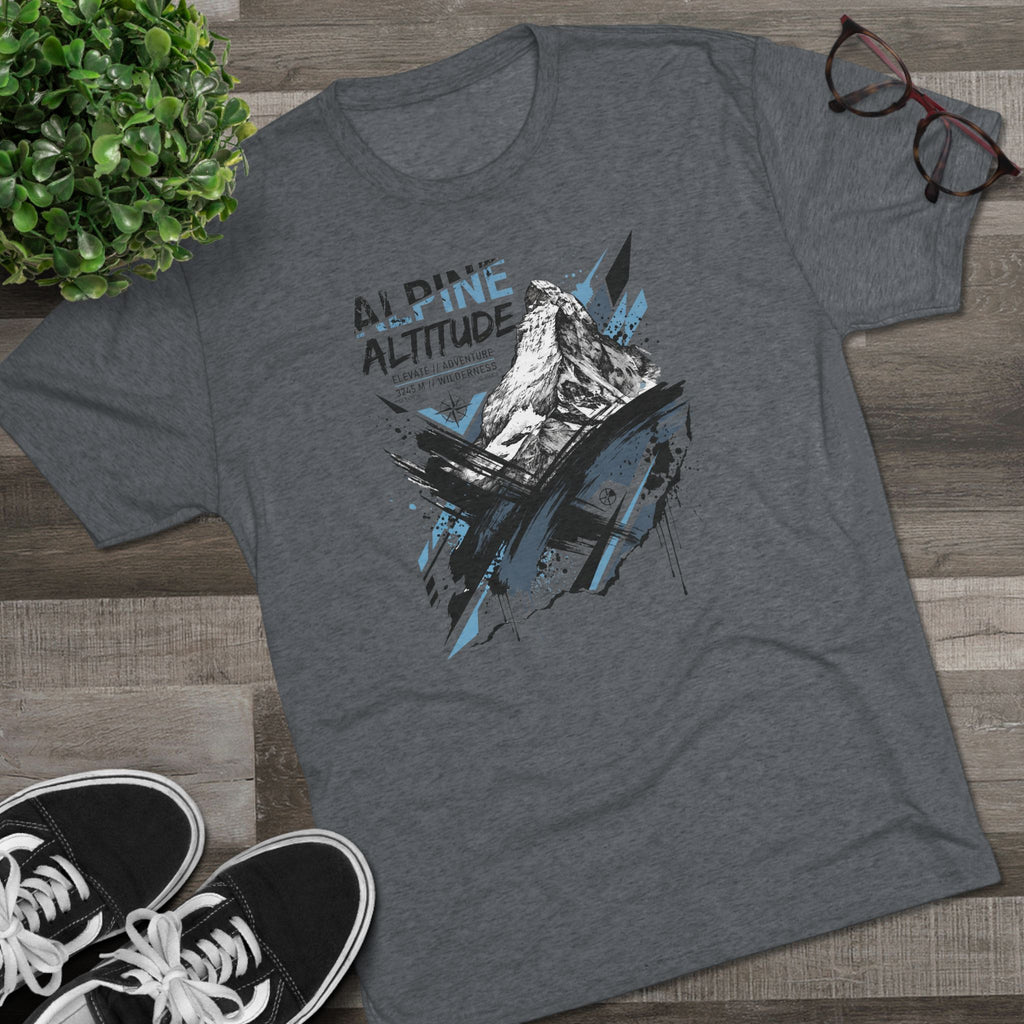 Alpine Altitude T-Shirt Mountain Peak Illustration Graphic Tee Hiking Gift Outdoor Nature Adventure Unisex