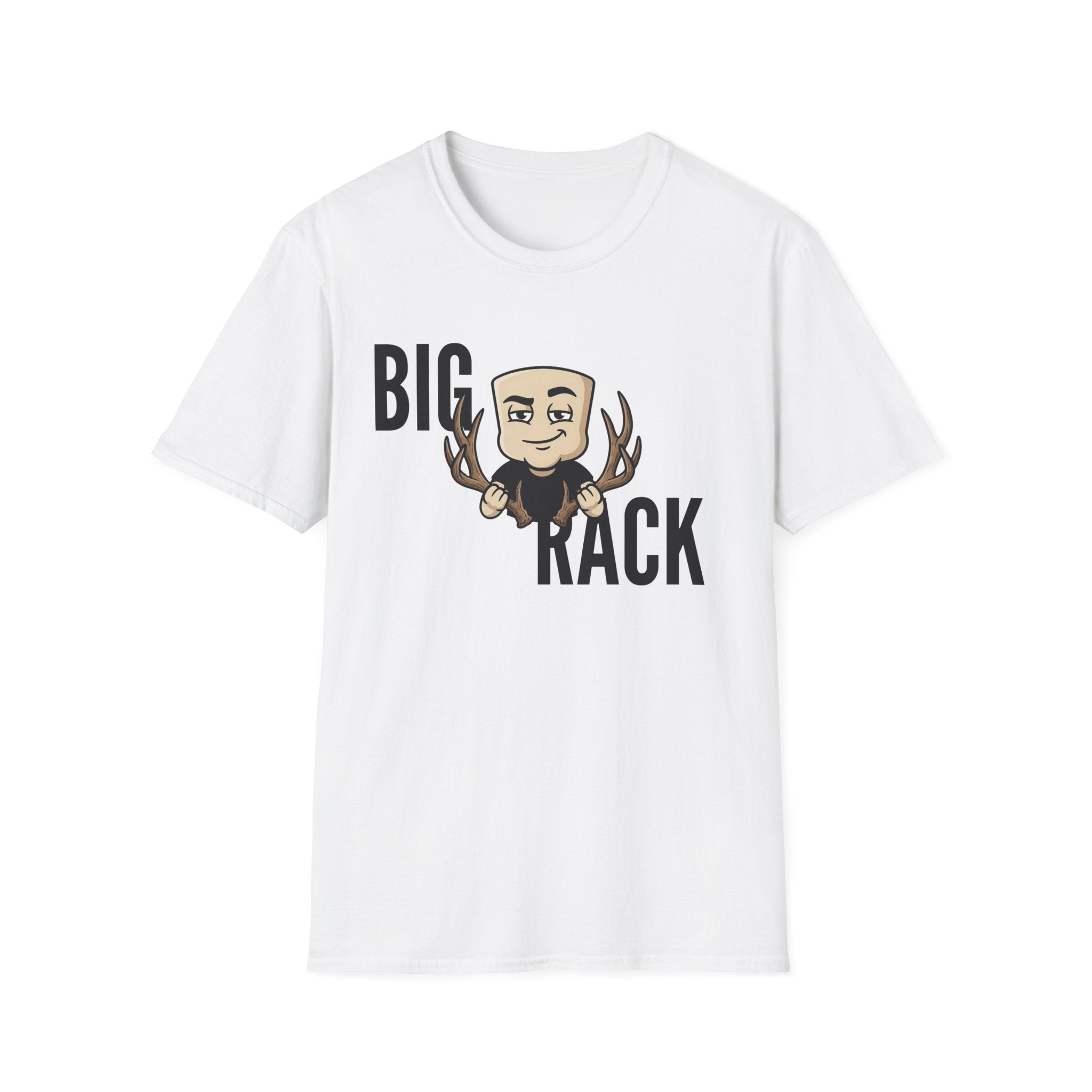 Big Rack T-Shirt, Funny Deer Hunting Tee, Buck Antler Hunter Gift Shirt, Sarcastic Outdoorsman Humor Tee for Men & Women