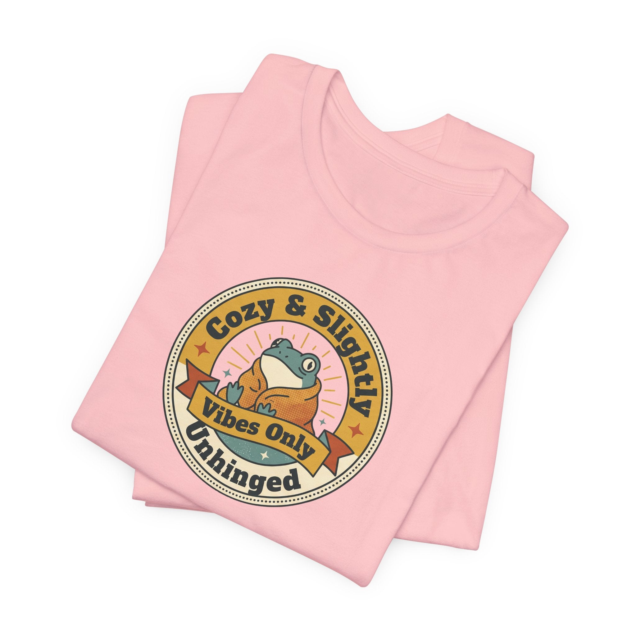 Cozy & Slightly Unhinged Vibes Only T-Shirt | Retro Sloth Graphic Tee