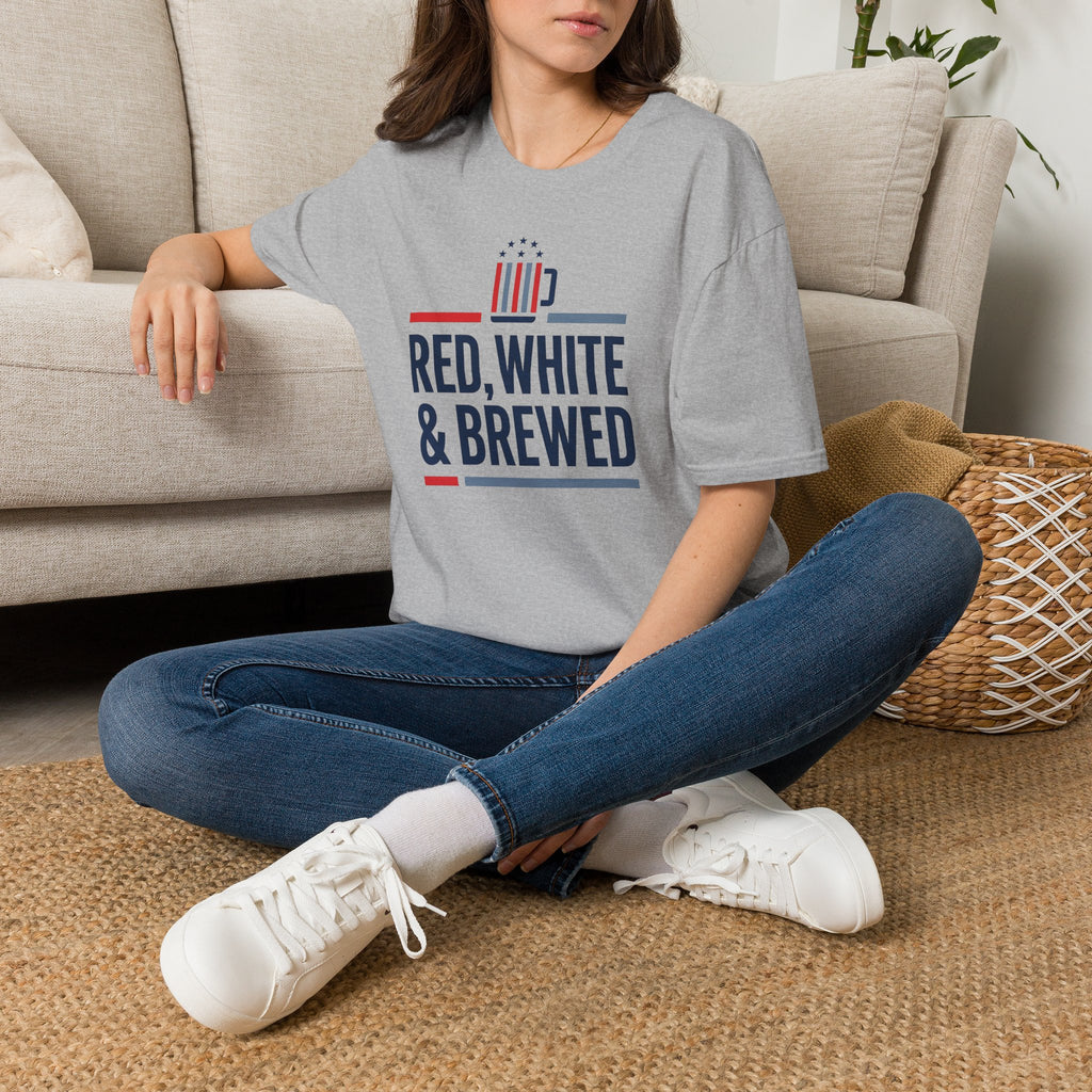 Red White & Brewed T-Shirt | Patriotic Beer Lover Tee, 4th of July Gift, Independence Day Unisex Shirt, USA Pride Graphic Tee