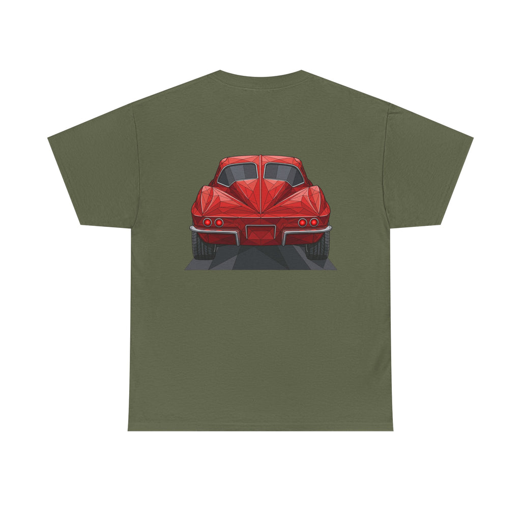 Retro Split Window Sports Coupe T-Shirt | Front and Rear View