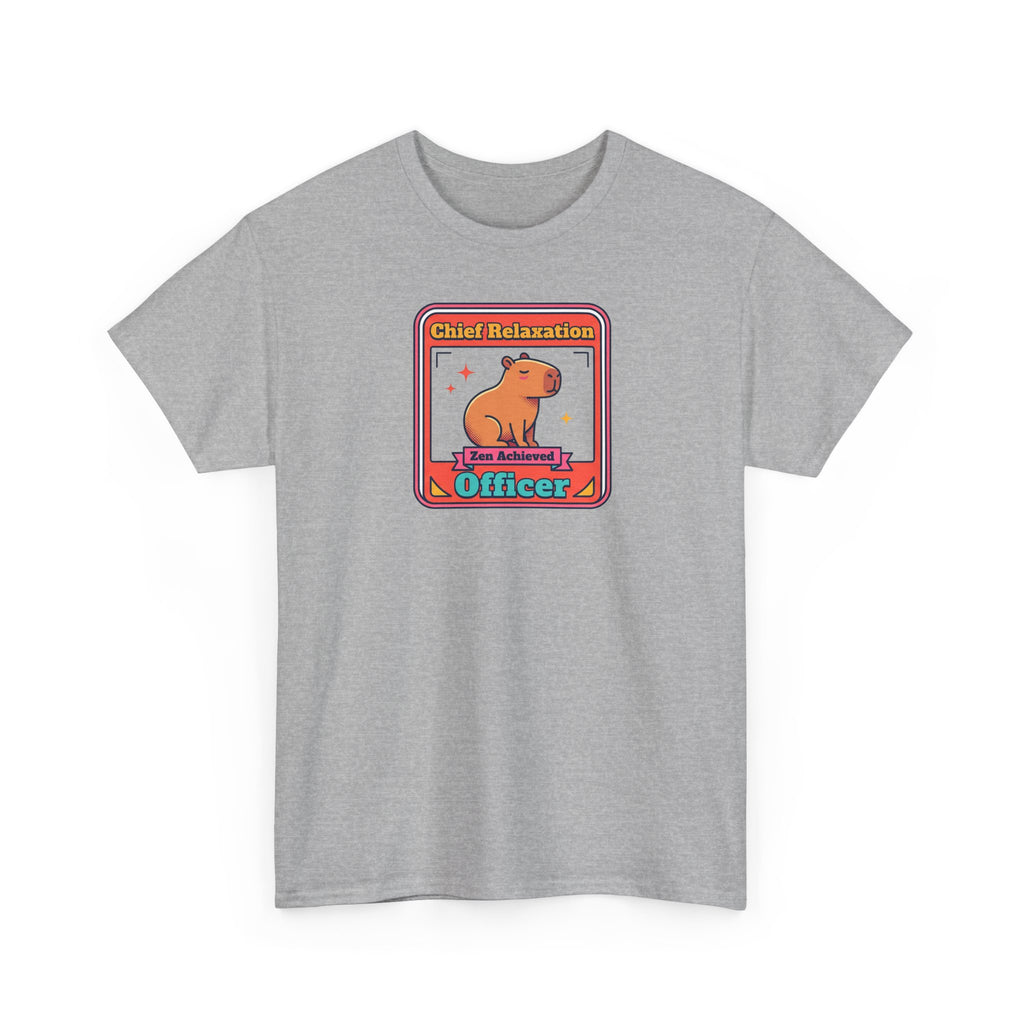Chief Relaxation Officer T-Shirt | Funny Capybara Zen Graphic Tee
