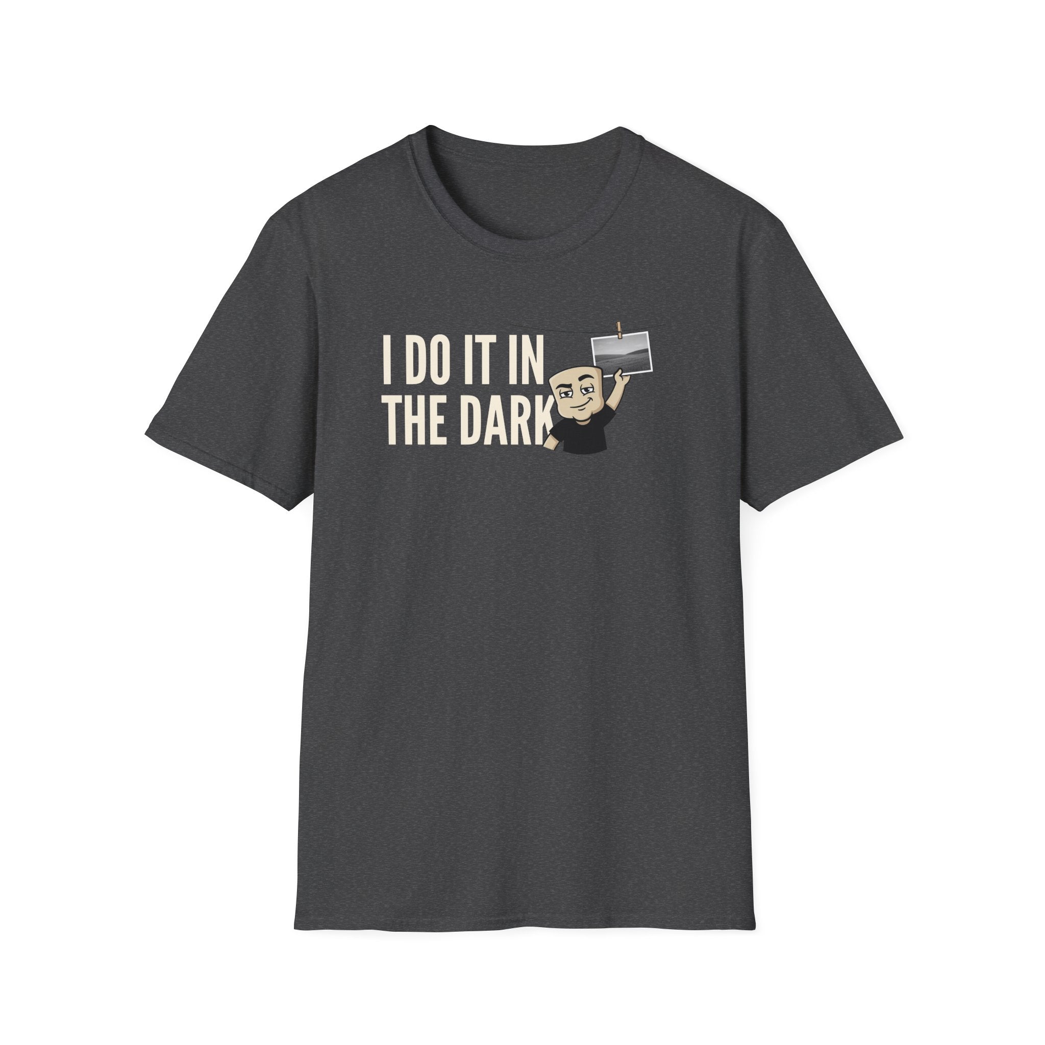 I Do It In The Dark T-Shirt, Funny Photographer Tee, Darkroom Photography Gift Shirt, Camera Lover Humor Tee for Men & Women