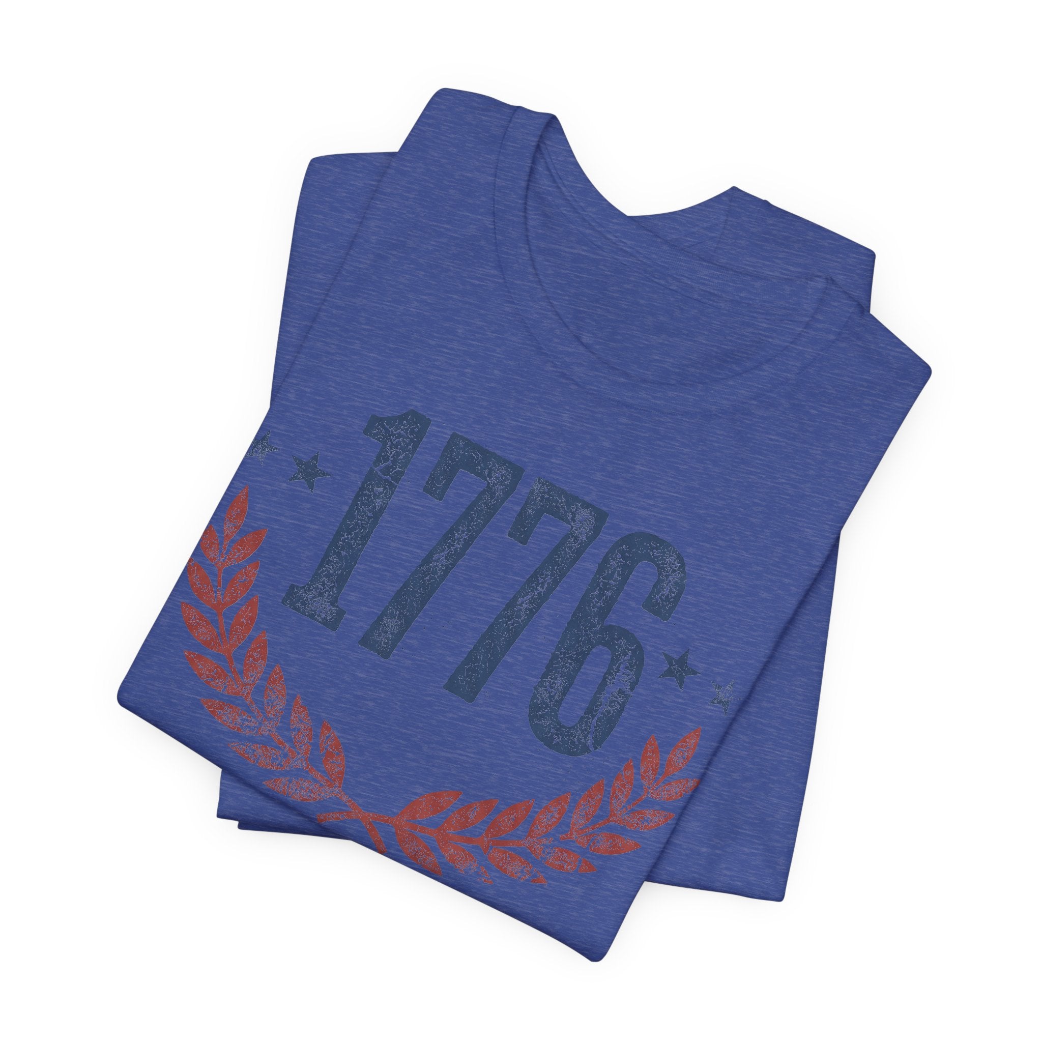 1776 Laurel Wreath T-Shirt | Patriotic American Revolution History Independence Day Graphic Tee