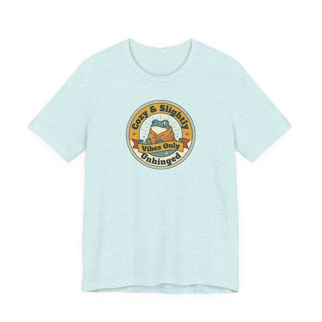 Cozy & Slightly Unhinged Vibes Only T-Shirt | Retro Sloth Graphic Tee