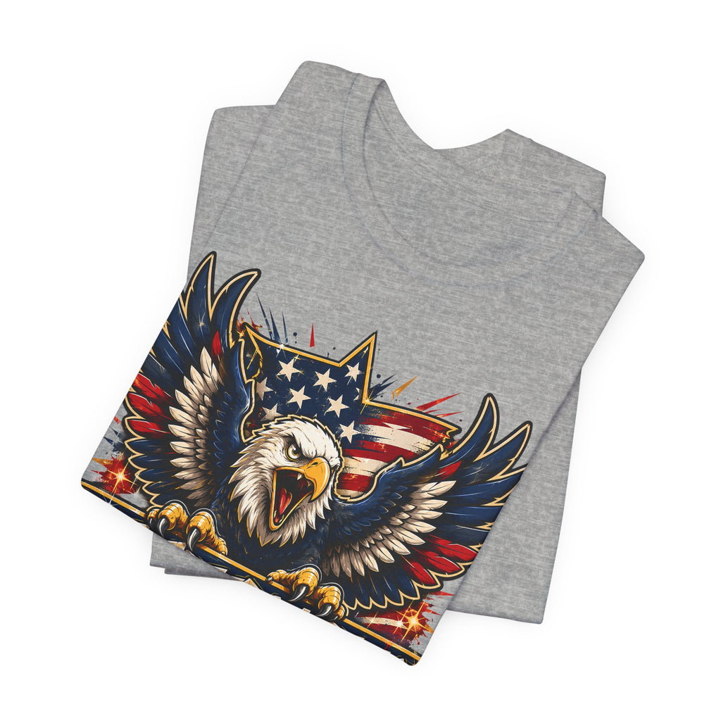 Let Freedom Ring Bald Eagle T-Shirt | 4th of July Patriotic American Flag Graphic Tee