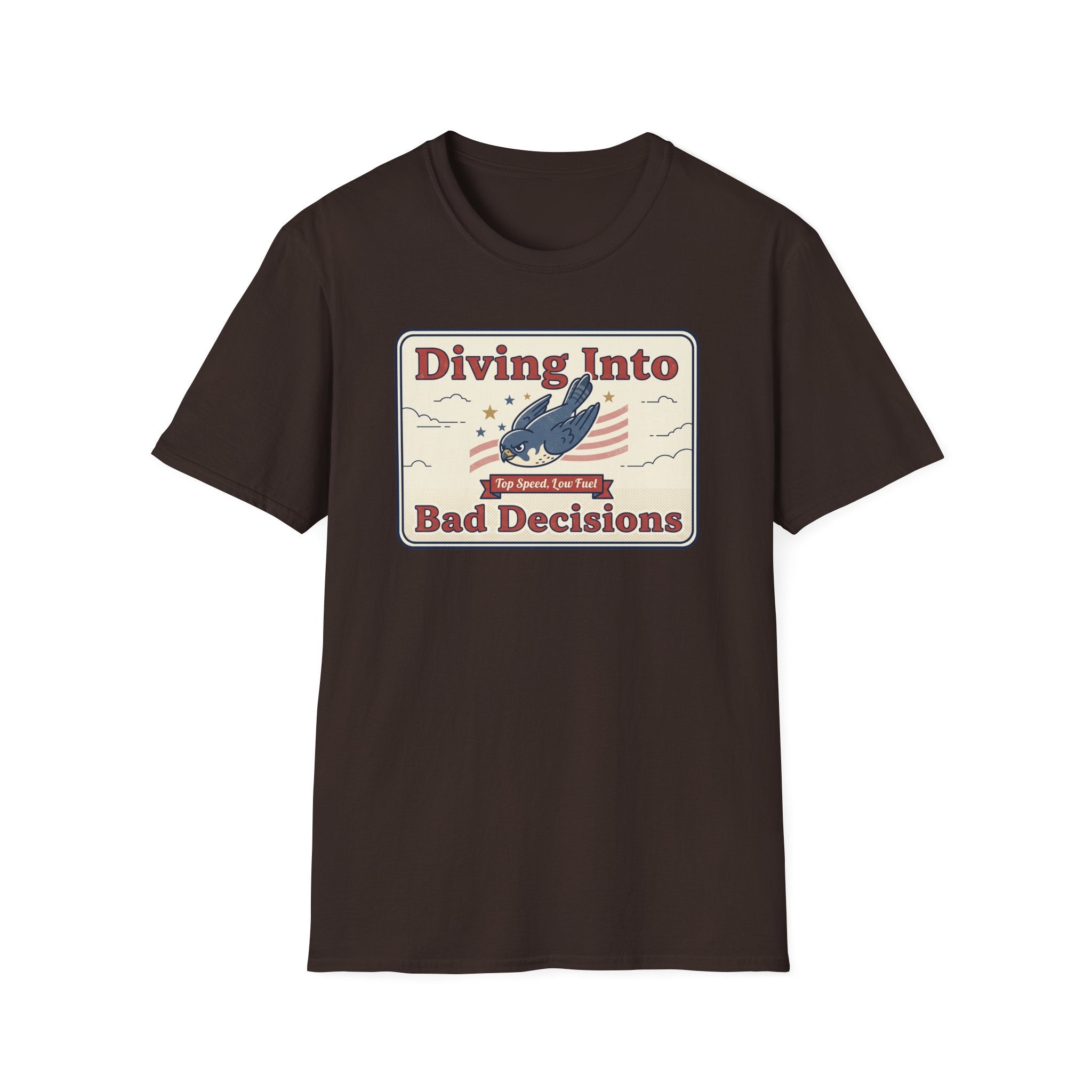 Diving Into Bad Decisions T-Shirt | Retro Shark Graphic