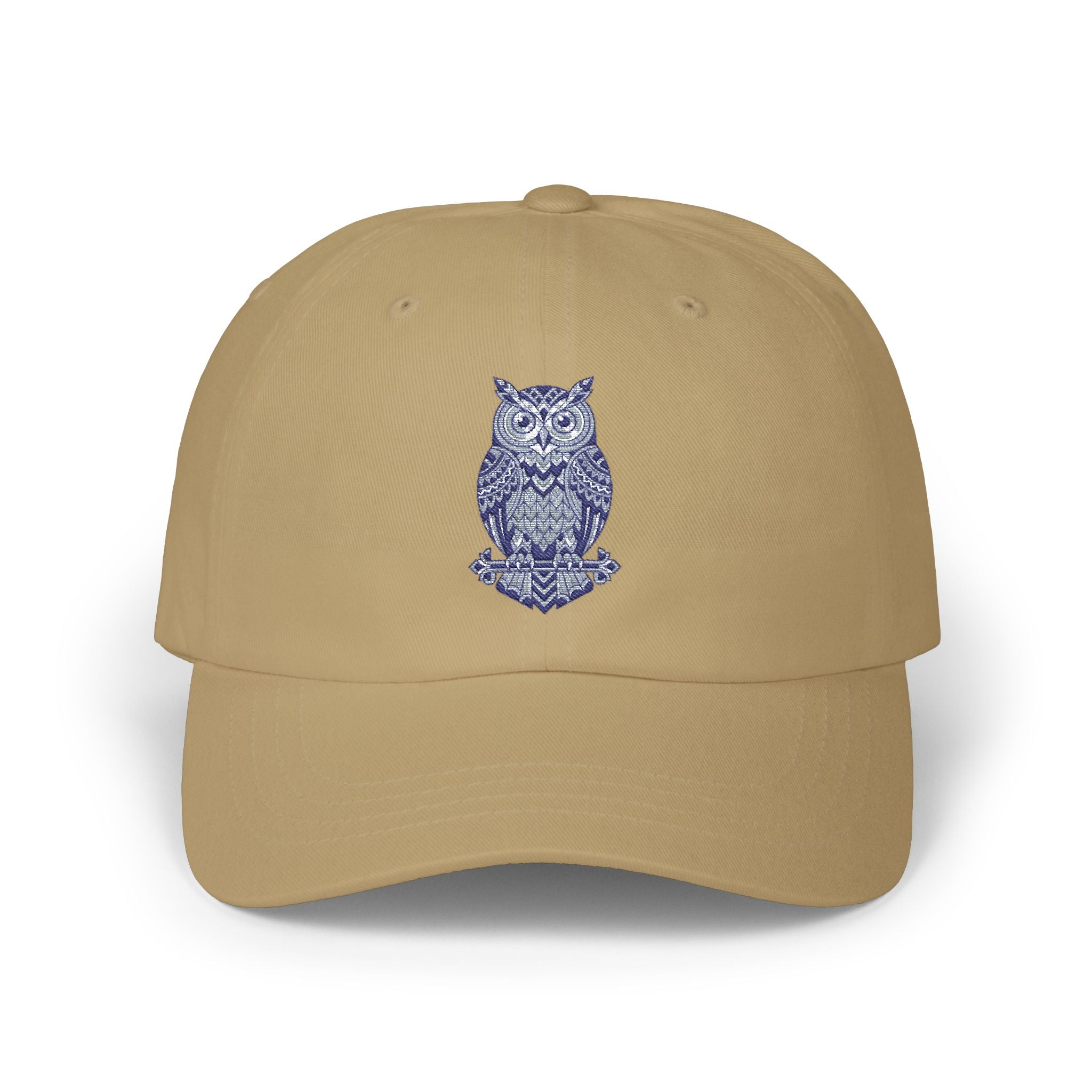 Embroidered Blue Owl Dad Cap – Classic Casual Baseball Hat