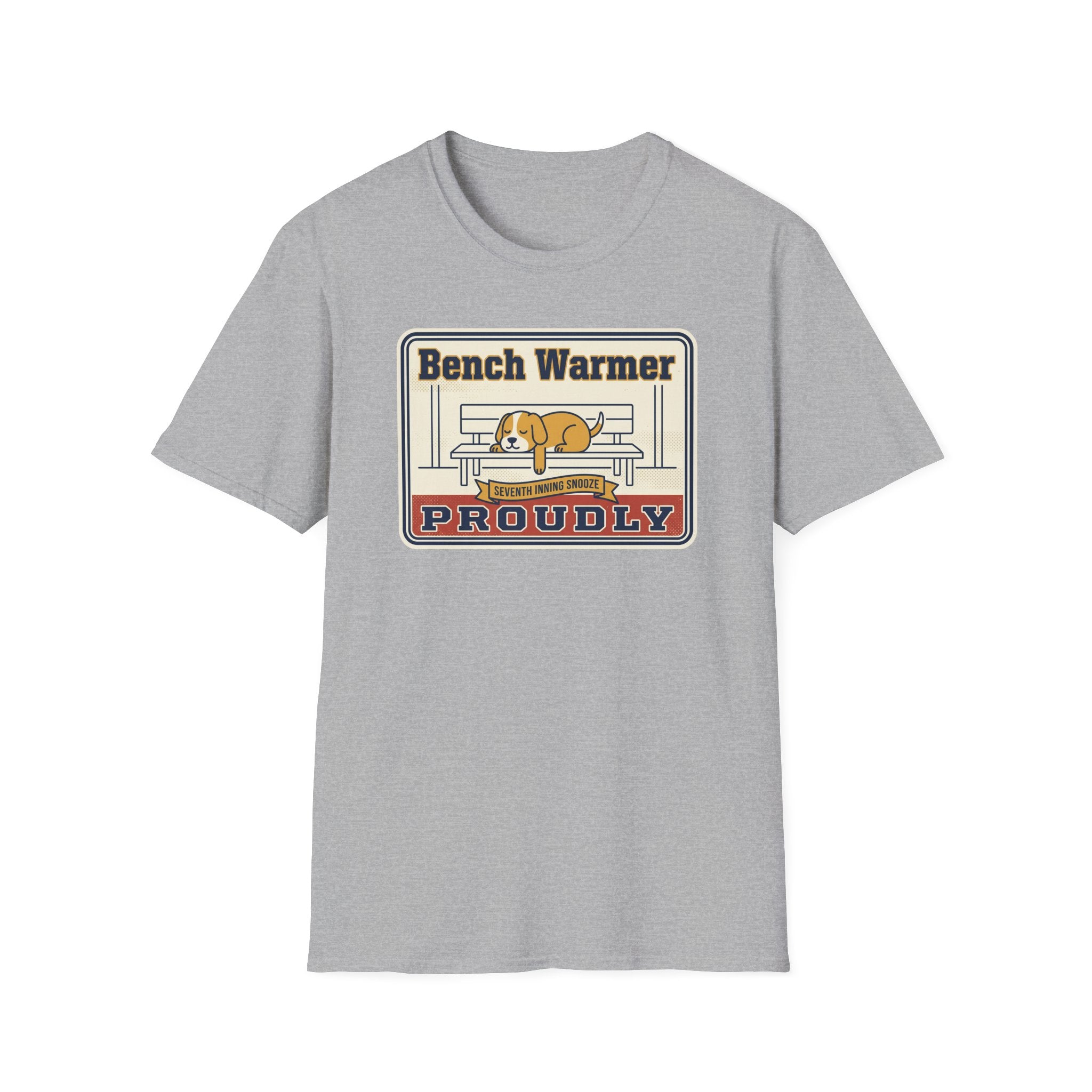 Funny Lazy Dog T-Shirt | Bench Warmer Sarcastic Humor Tee