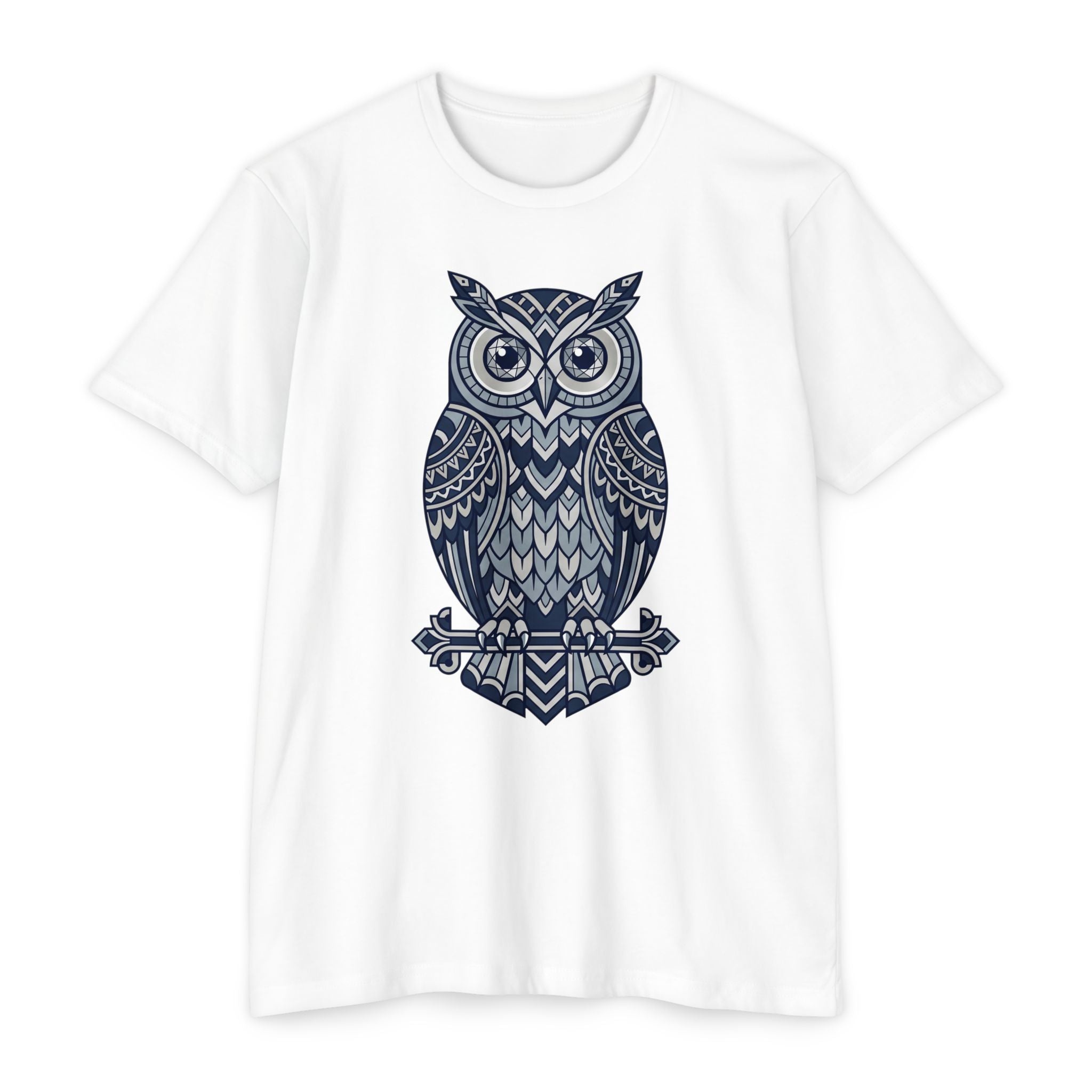 Owl T-Shirt Tribal Boho Woodland Illustration Graphic Tee Owl Lover Gift Nature Art Unisex