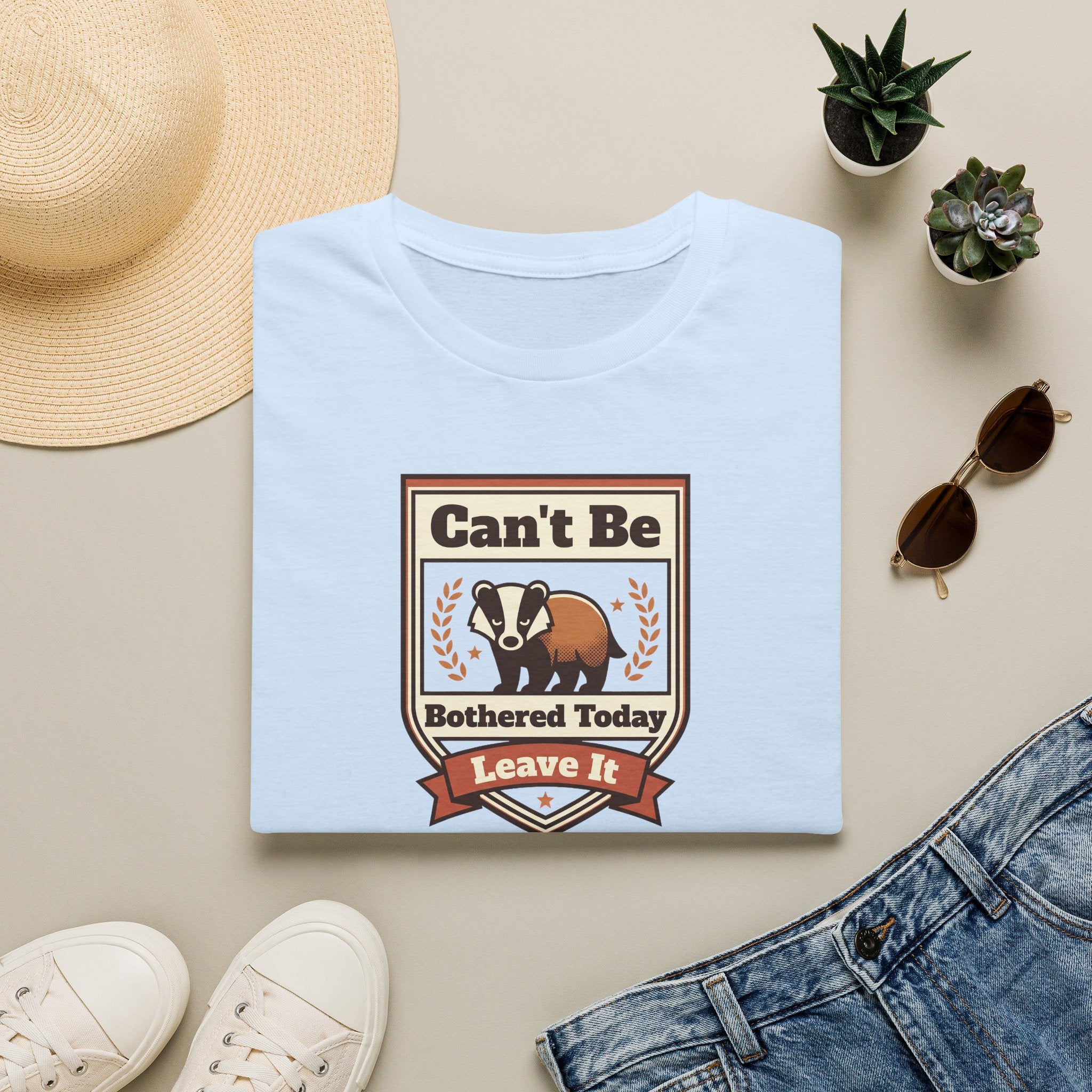 Can't Be Bothered Today Leave It T-Shirt | Badger Graphic Tee