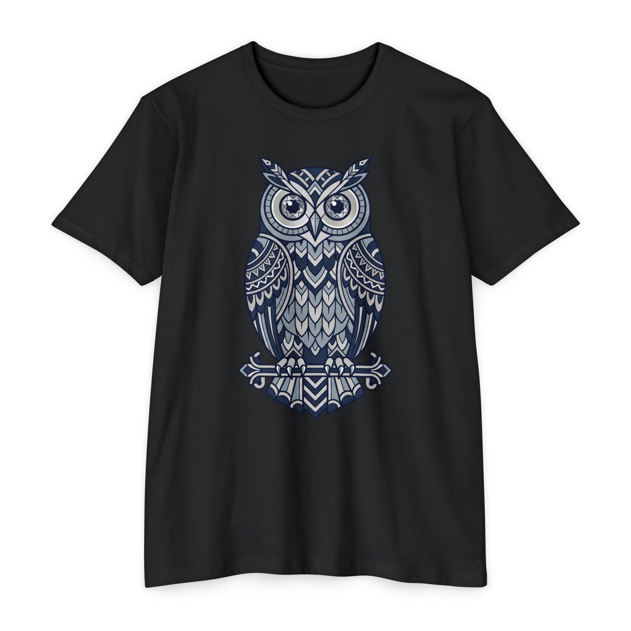 Owl T-Shirt Tribal Boho Woodland Illustration Graphic Tee Owl Lover Gift Nature Art Unisex