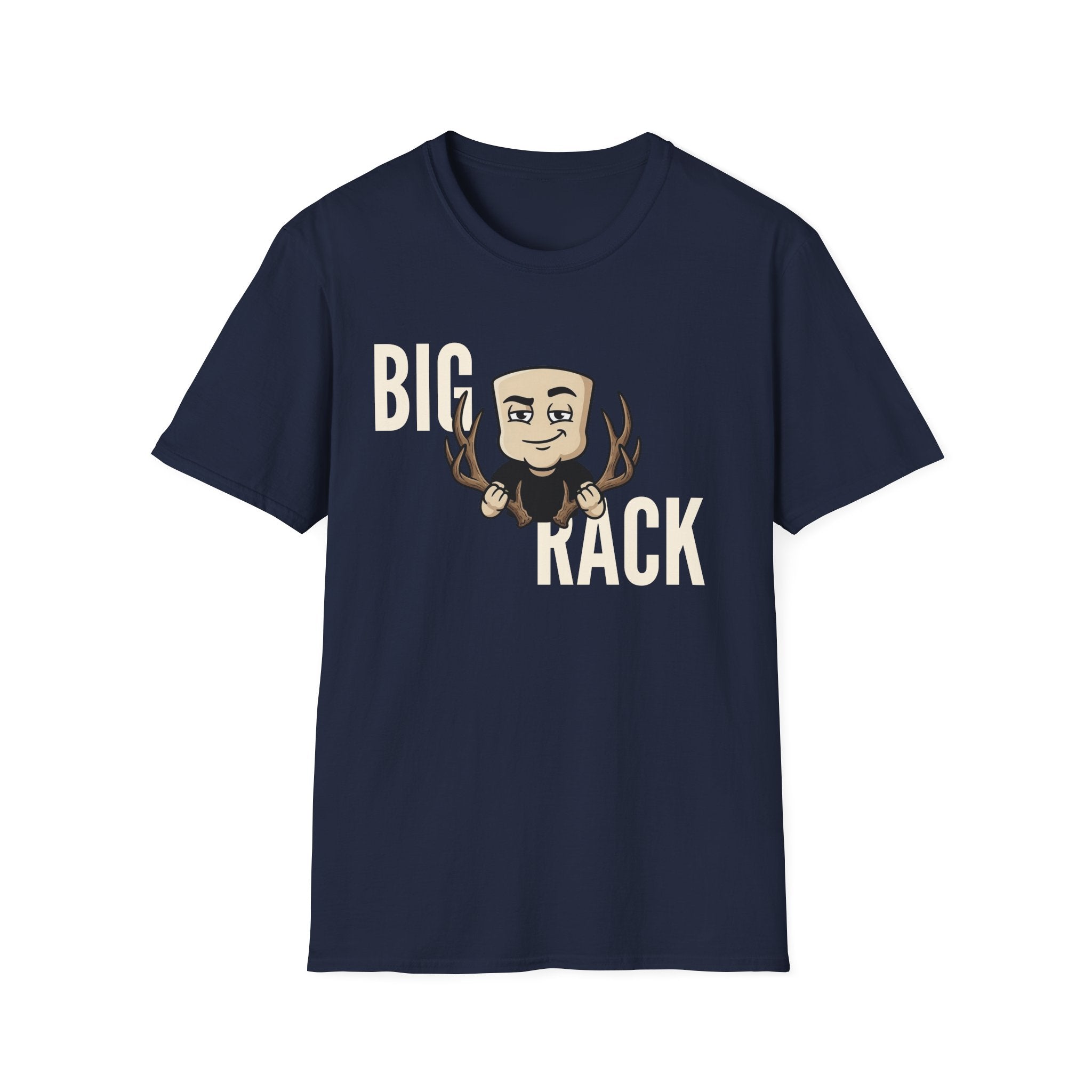 Big Rack T-Shirt, Funny Deer Hunting Tee, Buck Antler Hunter Gift Shirt, Sarcastic Outdoorsman Humor Tee for Men & Women