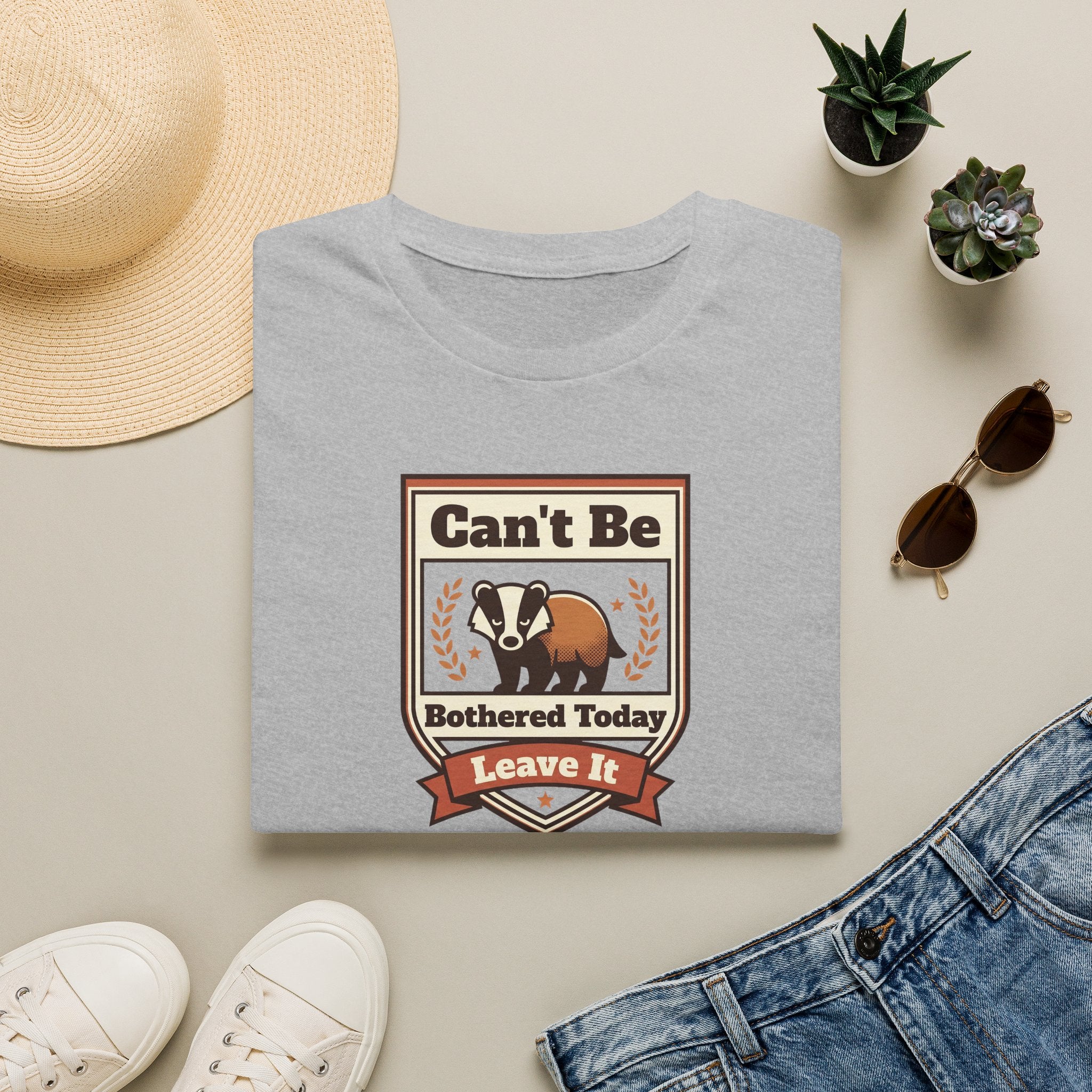 Can't Be Bothered Today Leave It T-Shirt | Badger Graphic Tee
