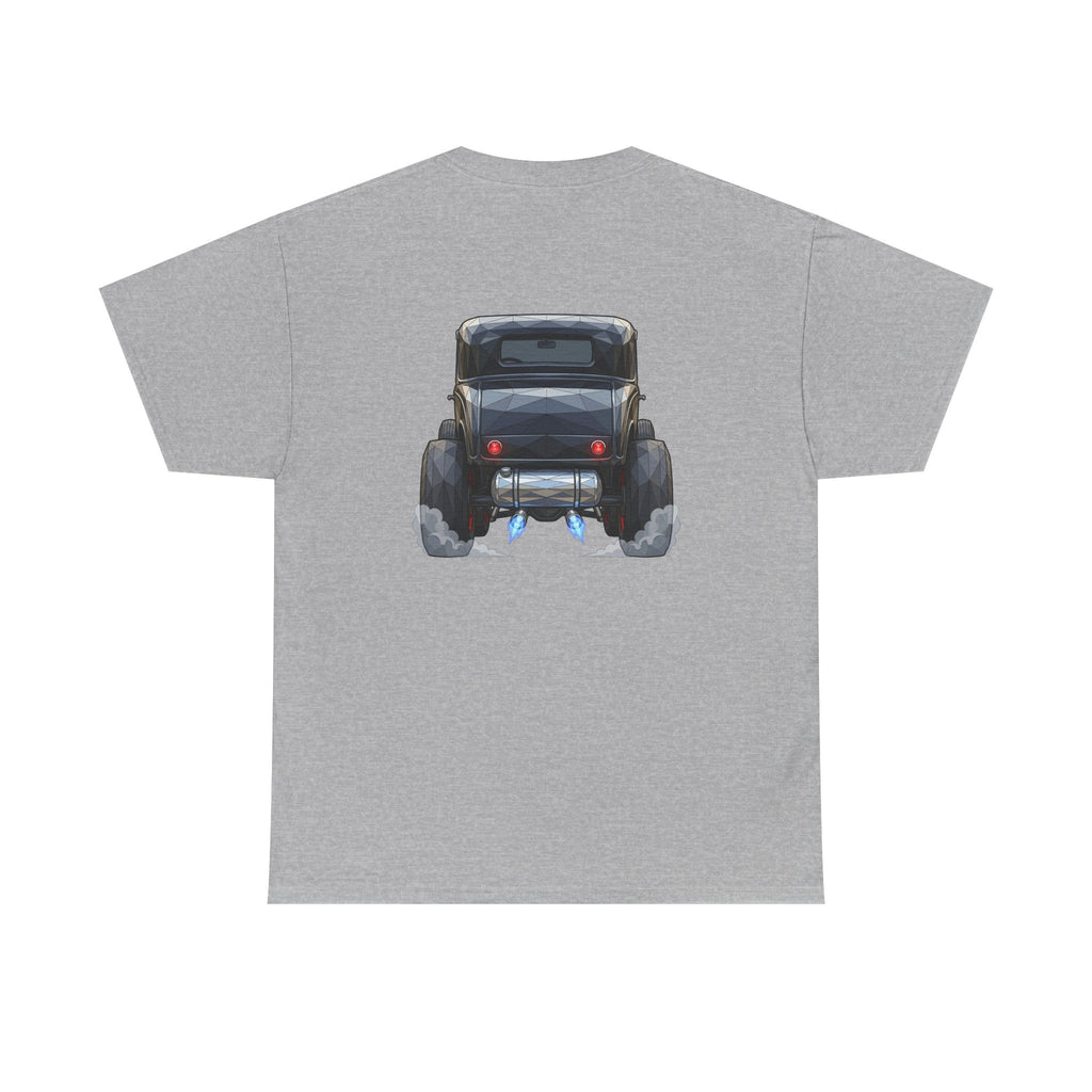 Vintage Hot Rod Front and Rear Tee | Classic Car Graphic Shirt