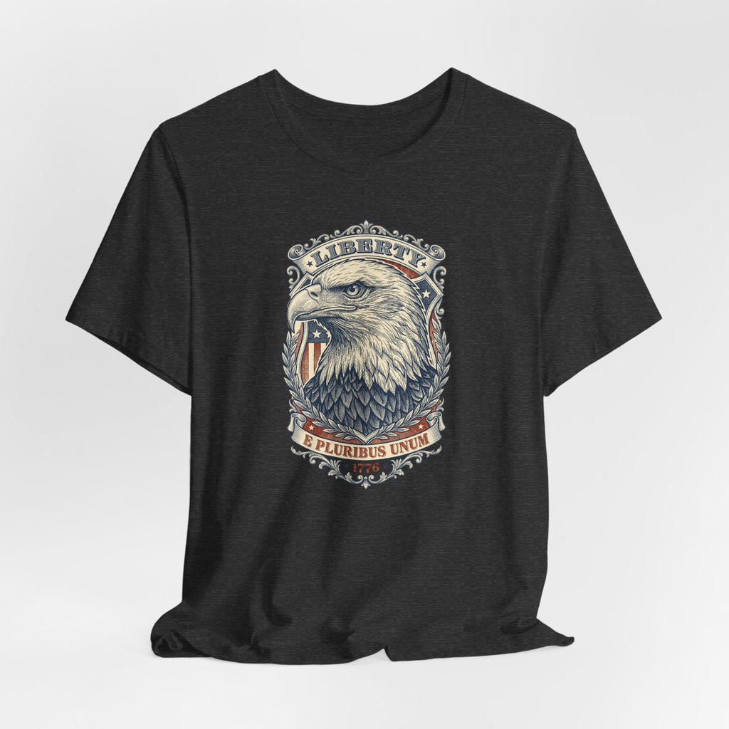 Liberty Bald Eagle tee | Eagle Head Graphic Shirt, E Pluribus Unum design
