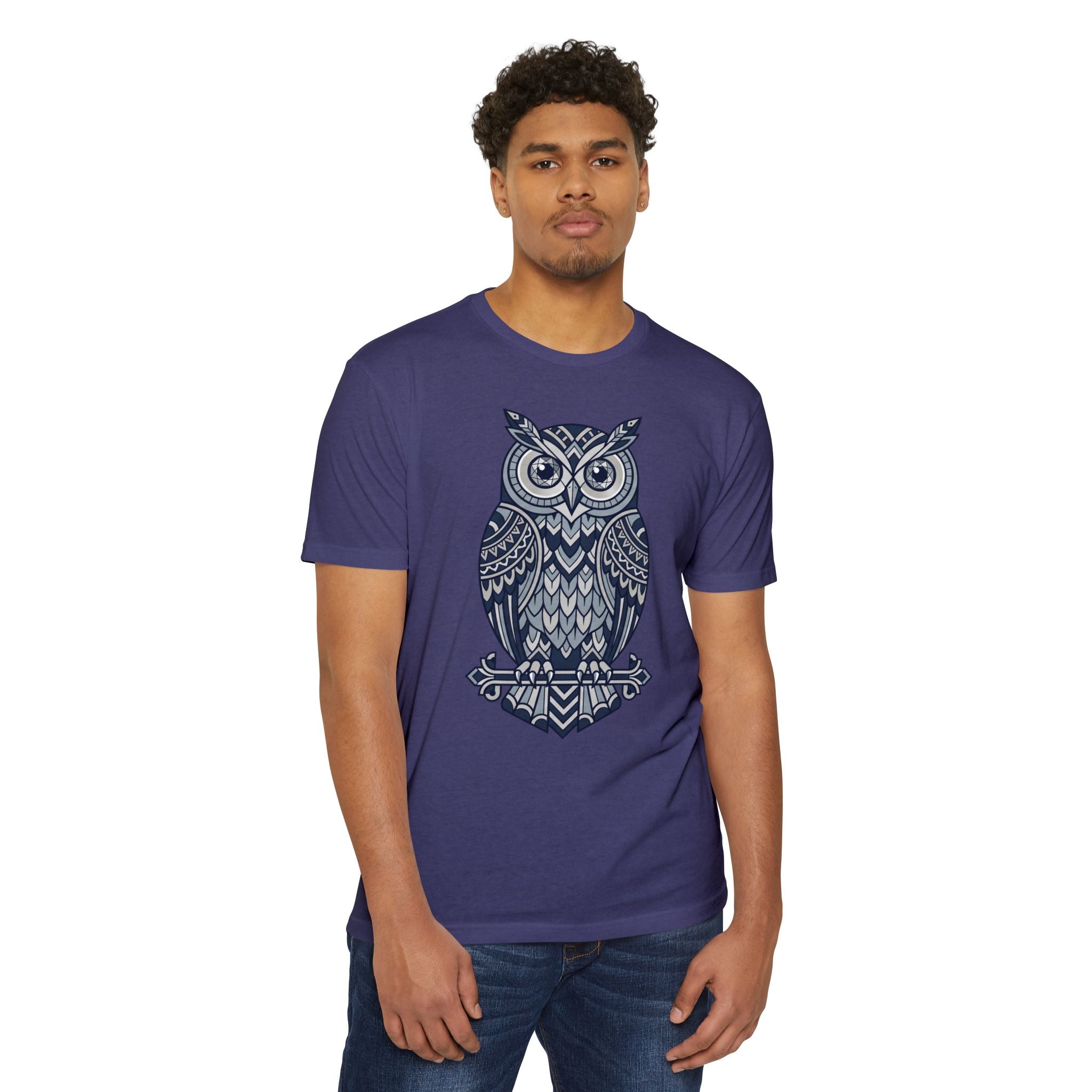 Owl T-Shirt Tribal Boho Woodland Illustration Graphic Tee Owl Lover Gift Nature Art Unisex