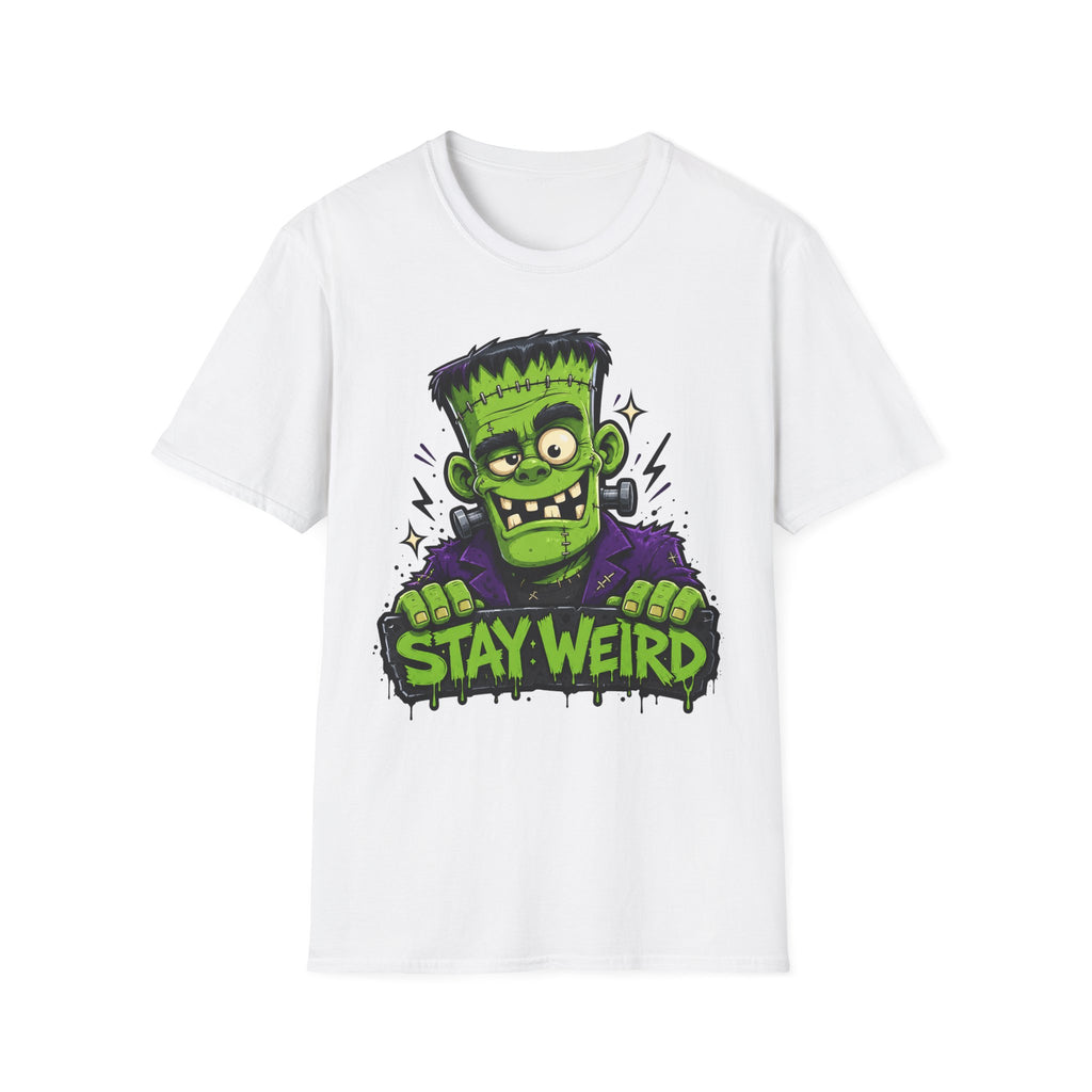 Stay Weird Frankenstein T-Shirt | Halloween Monster Graphic Tee | Spooky Cartoon Tee | Funny Monster Shirt | Halloween Gift