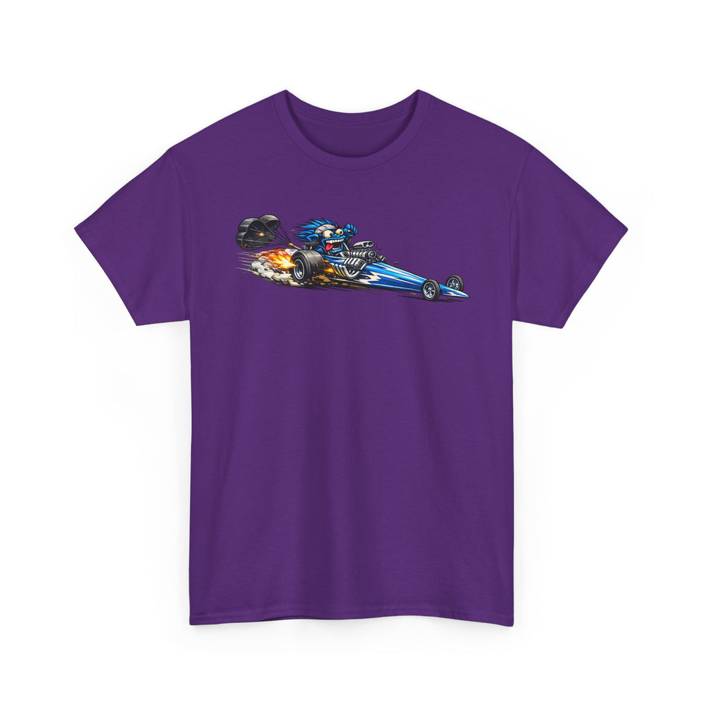 Flaming Dragster Graphic Tee | Retro Hot Rod Racing Car T-Shirt, Unisex Kustom Art Gift