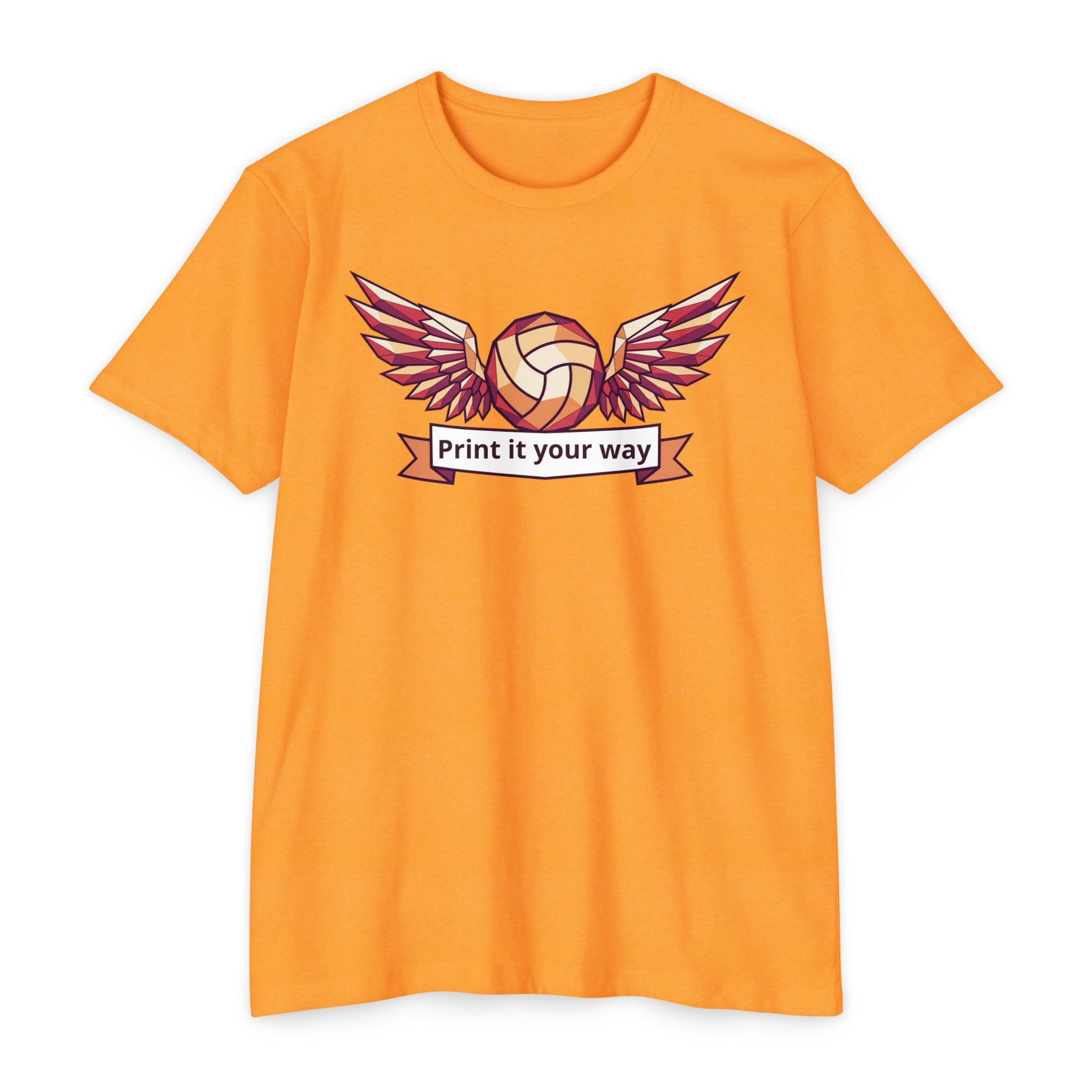 Custom Volleyball T-Shirt Personalized Winged Volleyball Banner Tee Add Your Name or Team Gift Unisex