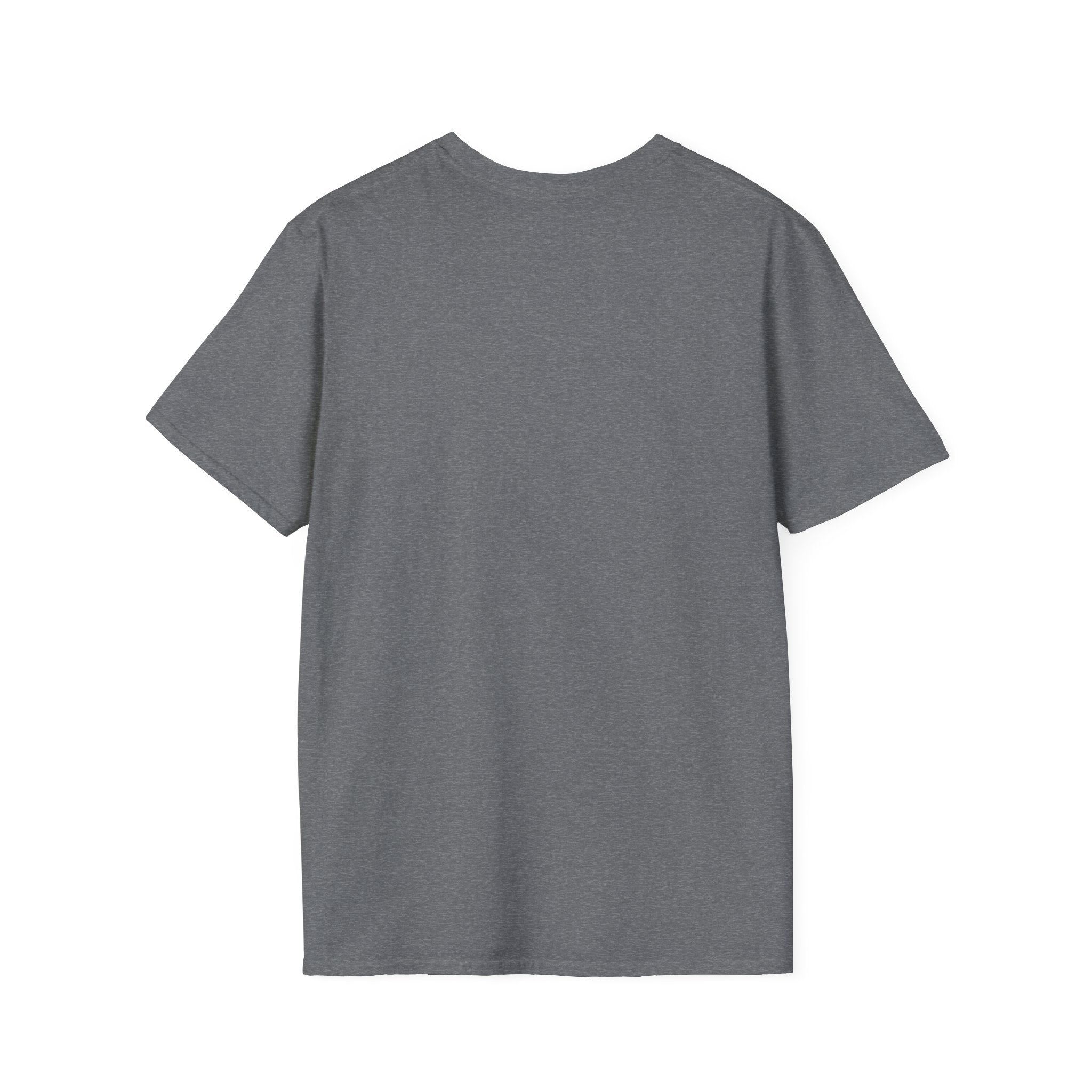 Heather gray crew-neck T-shirt, plain front