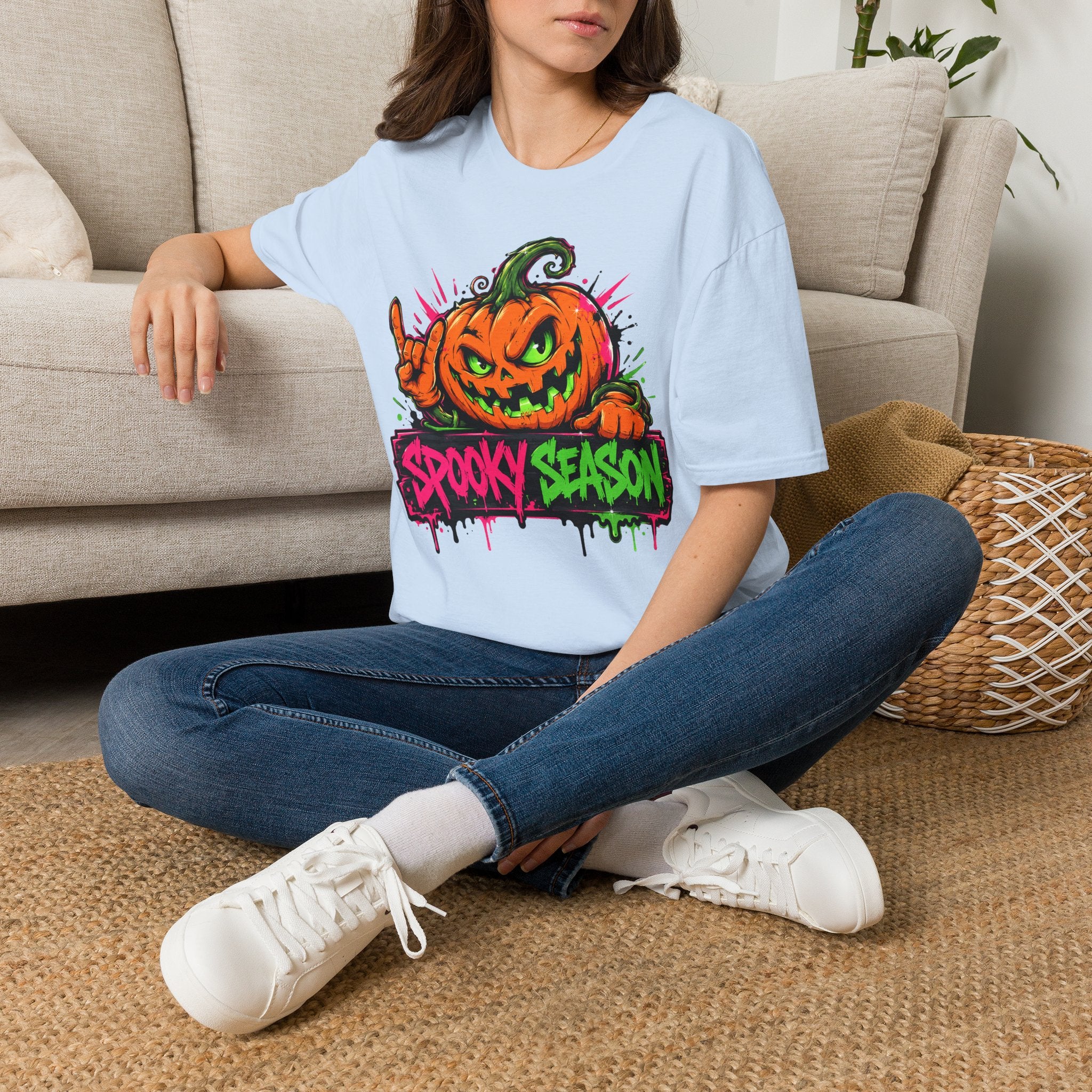 Spooky Season Pumpkin Jack-O-Lantern T-Shirt | Halloween Graphic Tee | Fall Vibes Shirt | Trick or Treat Tee | Pumpkin Lover Gift