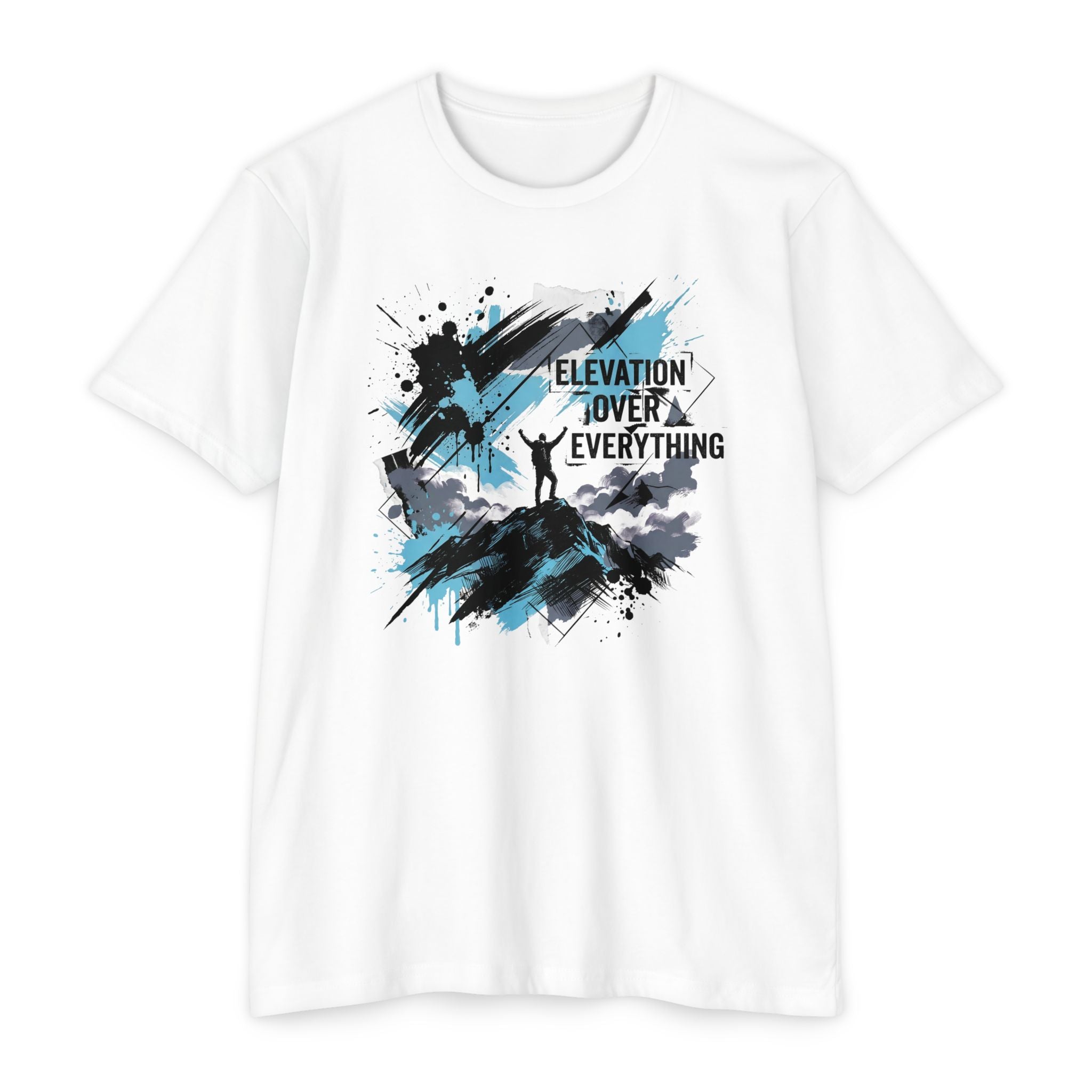 Mountain T-Shirt Elevation Over Everything Silhouette Graphic Tee Hiking Gift Outdoor Adventure Unisex