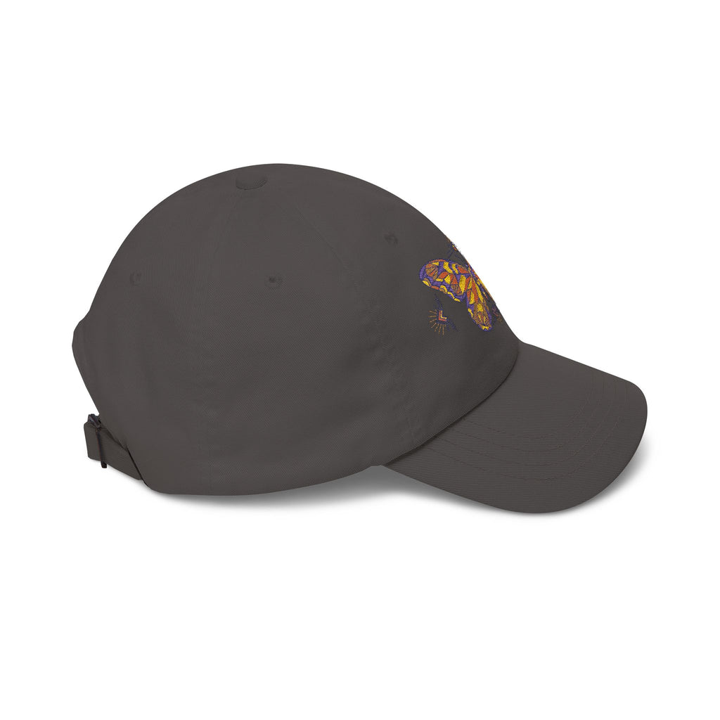 Butterfly Embroidered Dad Cap — Colorful Mosaic Moth Baseball Hat
