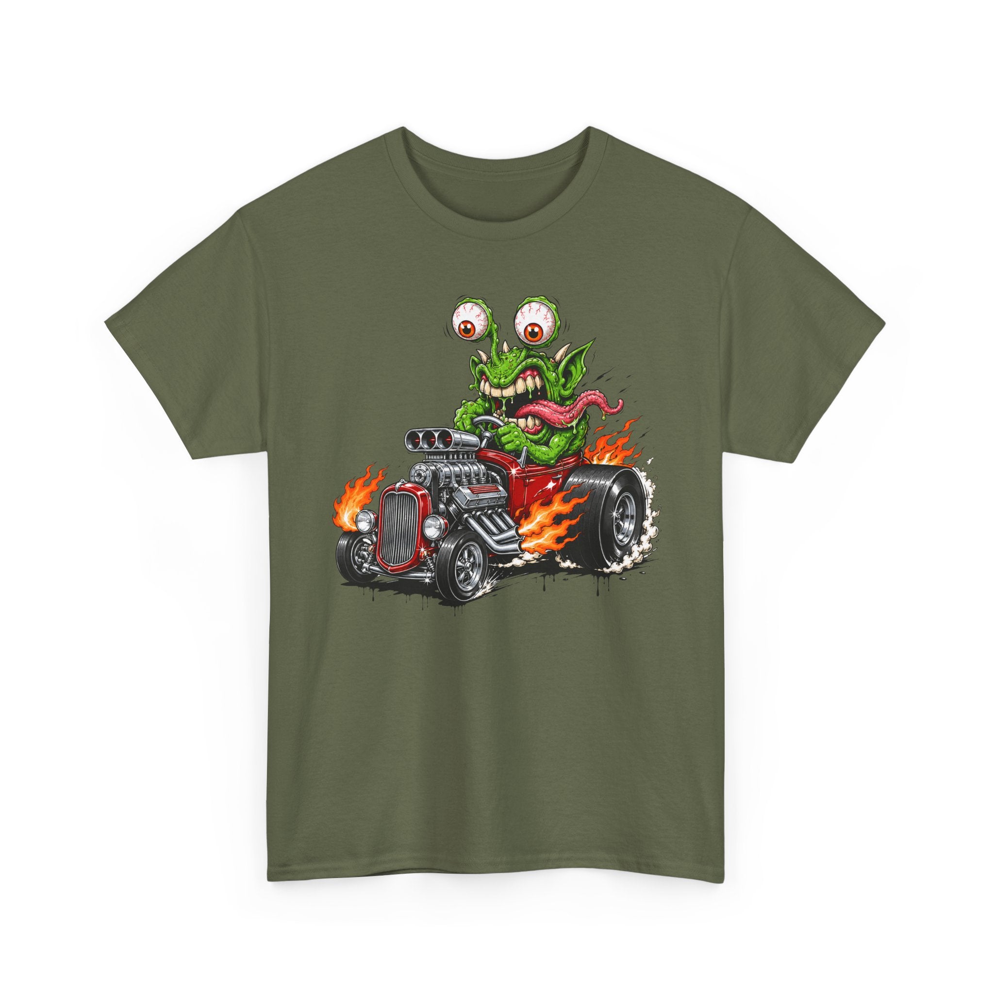 Wild-Eyed Monster Hot Rod Tee | Kustom Kulture Car Art, Unisex Retro Graphic T-Shirt Gift