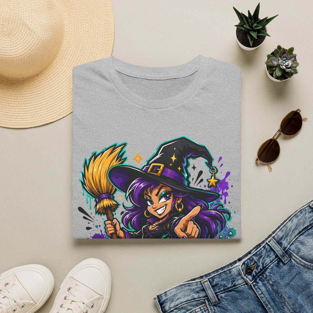 Witch Way To The Candy T-Shirt | Funny Halloween Witch Graphic Tee | Spooky Season Gift | Trick or Treat Shirt