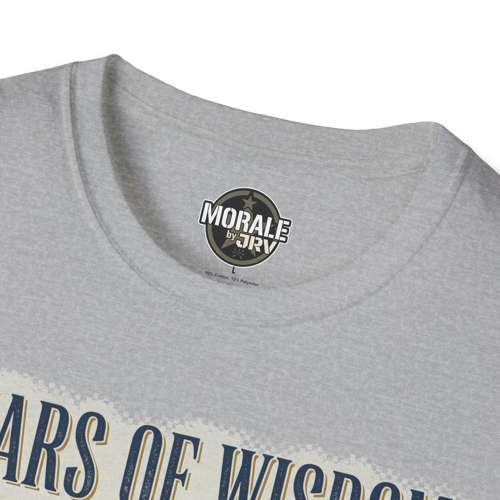 Sport gray T-shirt neckline with chest logo patch