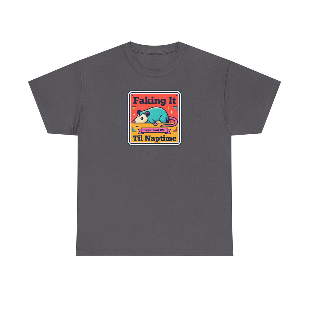 Faking It Til Naptime T-Shirt | Funny Sleeping Panda Tee | Cute Retro Humor Gift for Tired People