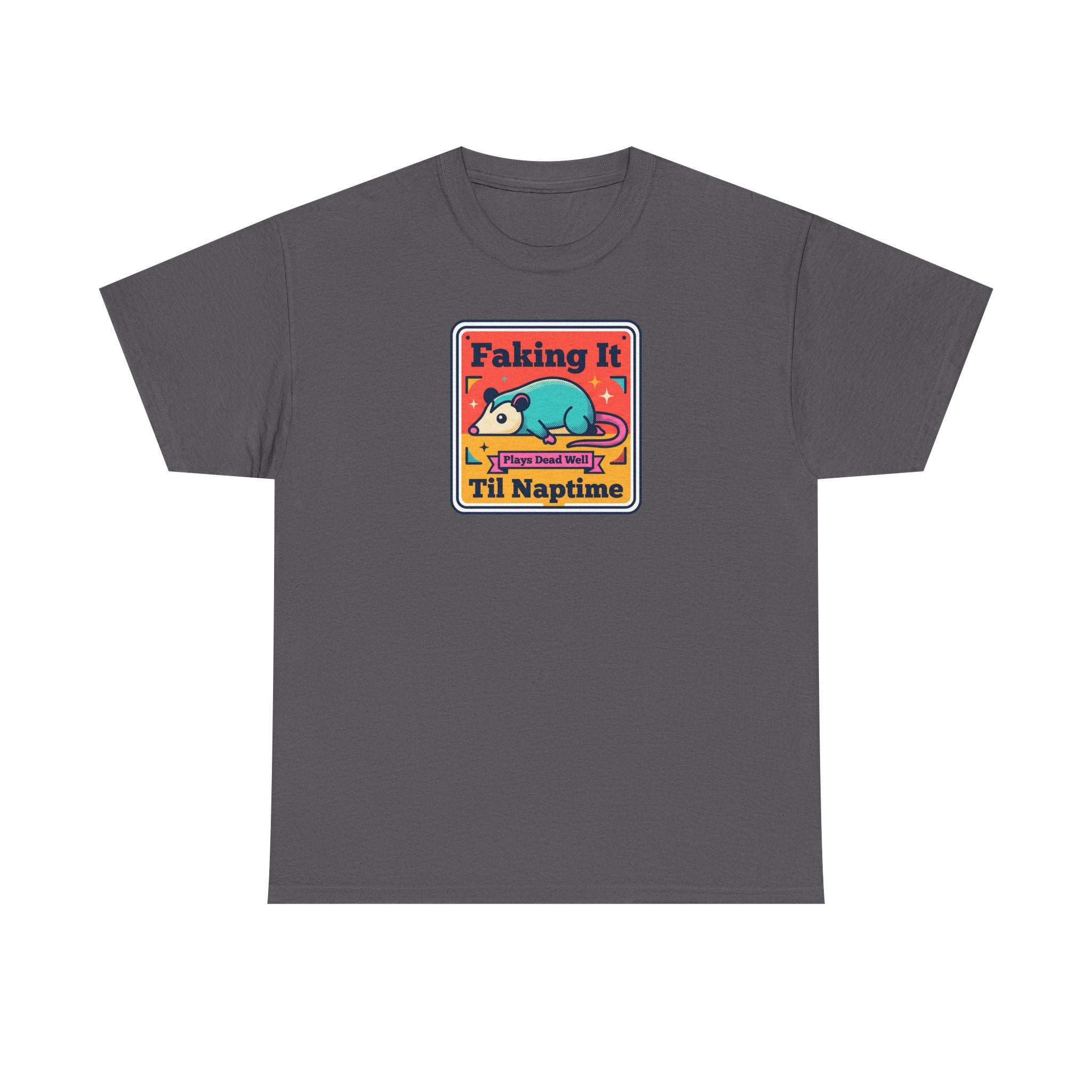 Faking It Til Naptime T-Shirt | Funny Sleeping Panda Tee | Cute Retro Humor Gift for Tired People