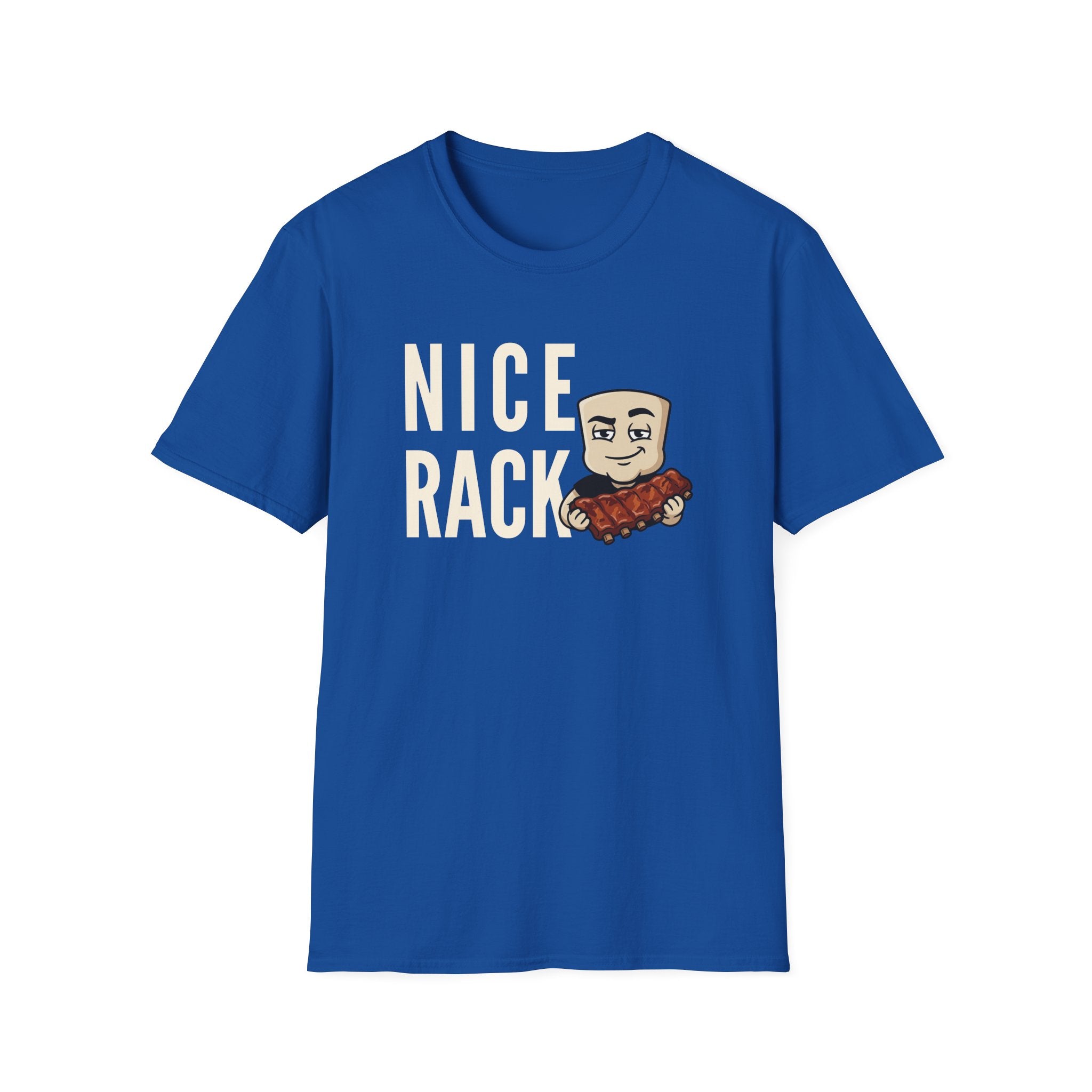 Nice Rack T-Shirt | Funny BBQ Ribs Grilling Tee | Cookout Humor Food Pun Gift