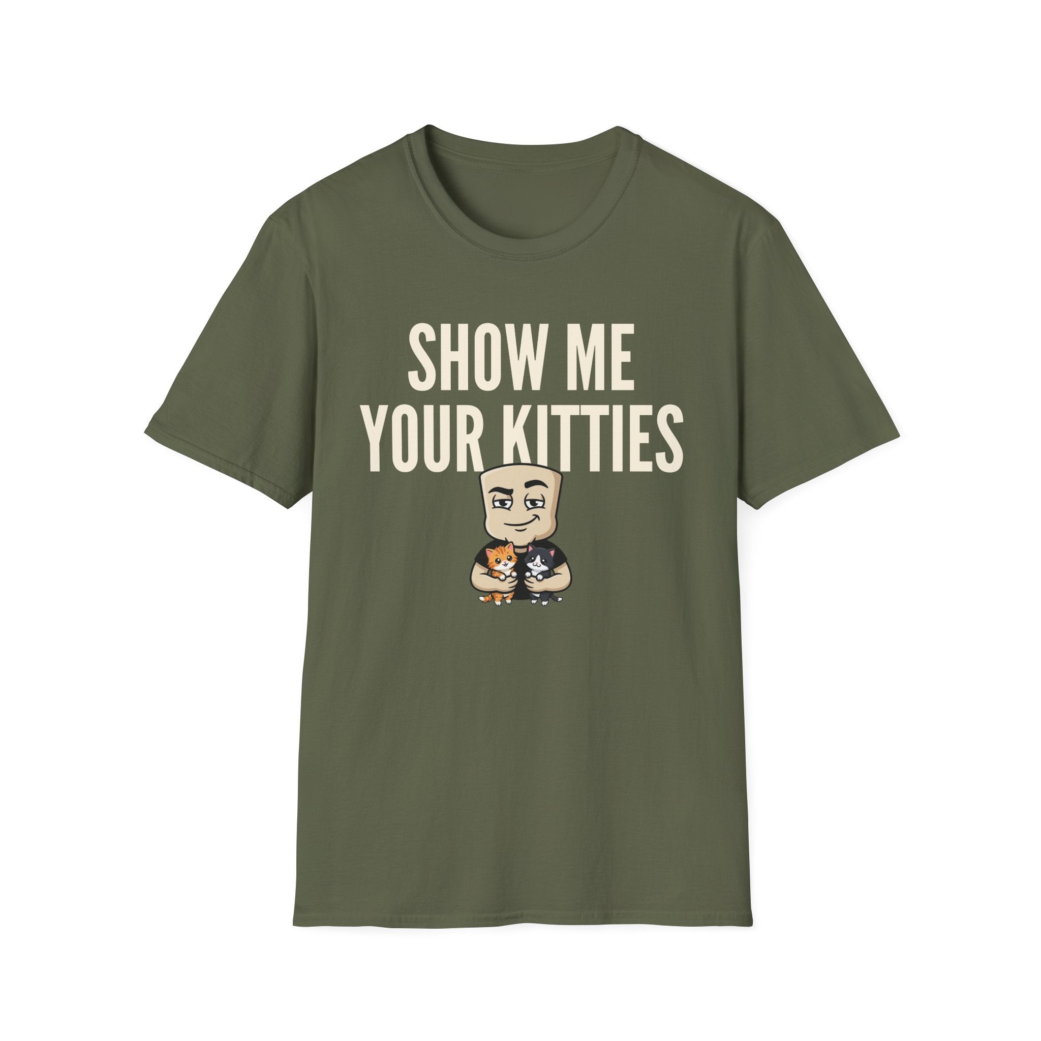 Show Me Your Kitties T-Shirt | Funny Cat Lover Tee | Cat Mom Cat Dad Humor Gift