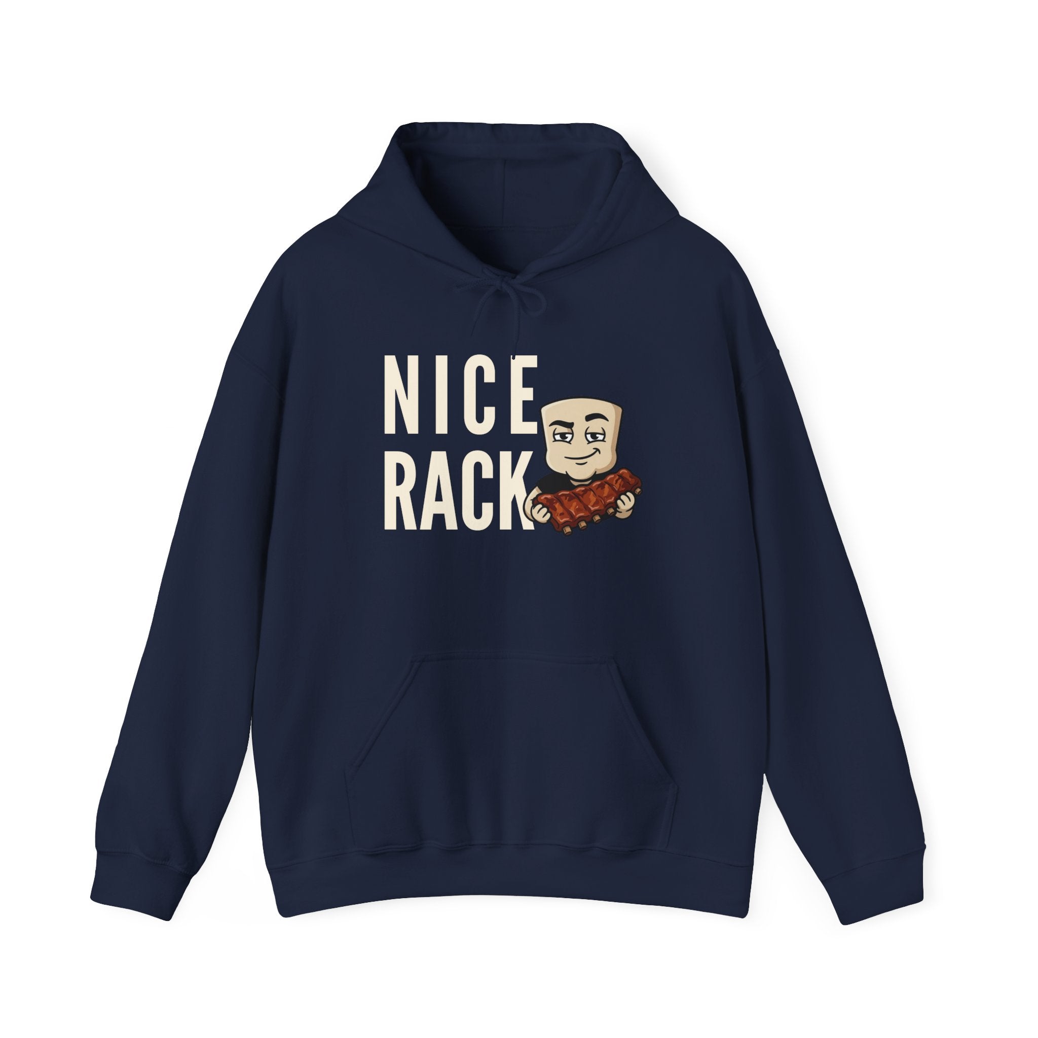 Nice Rack Hoodie | Funny BBQ Rib Graphic Adult Humor Naughty Novelty Sweatshirt Gift