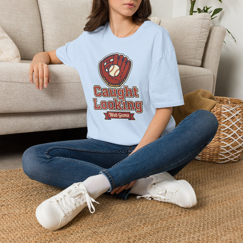 Baseball T-Shirt | Vintage Caught Looking Glove Graphic Tee