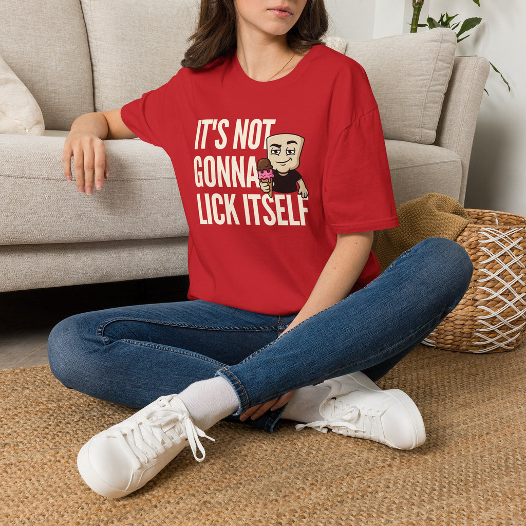 It's Not Gonna Lick Itself T-Shirt | Funny Ice Cream Cone Tee | Adult Humor Innuendo Gift