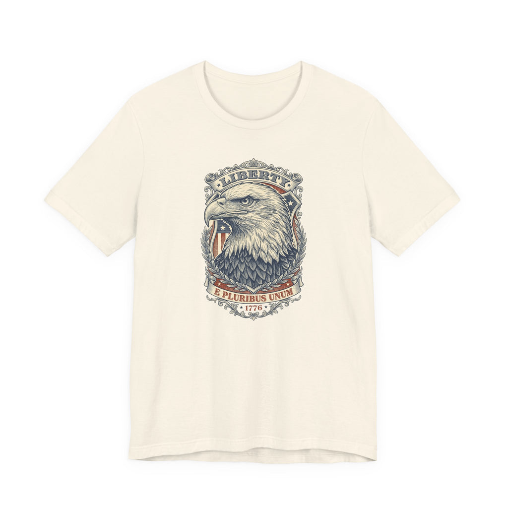 Liberty Bald Eagle tee | Eagle Head Graphic Shirt, E Pluribus Unum design