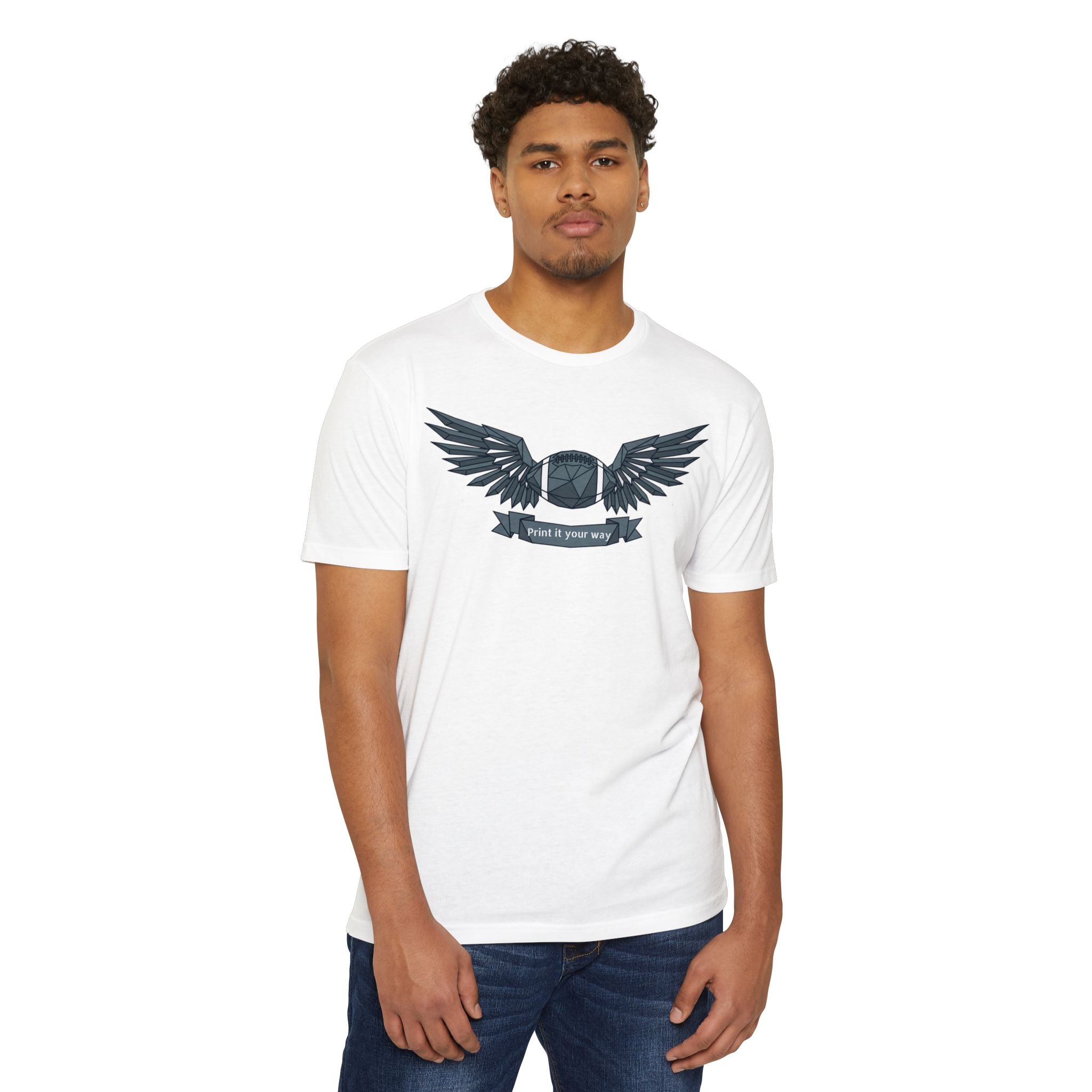 Custom Camera T-Shirt Personalized Winged Camera Emblem Tee Add Your Name or Motto Photographer Gift