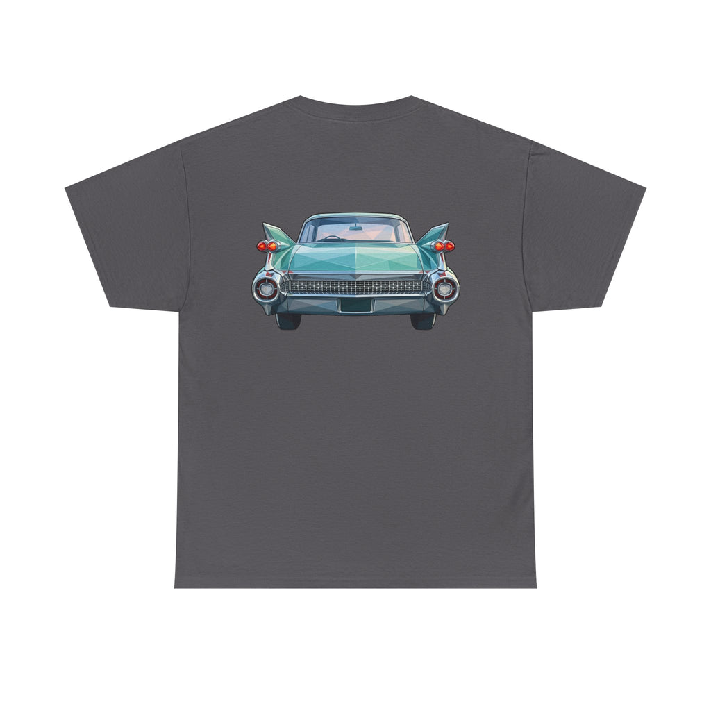 Classic Luxury Cruiser Car Tee | Big Fins Front & Rear Car Illustration